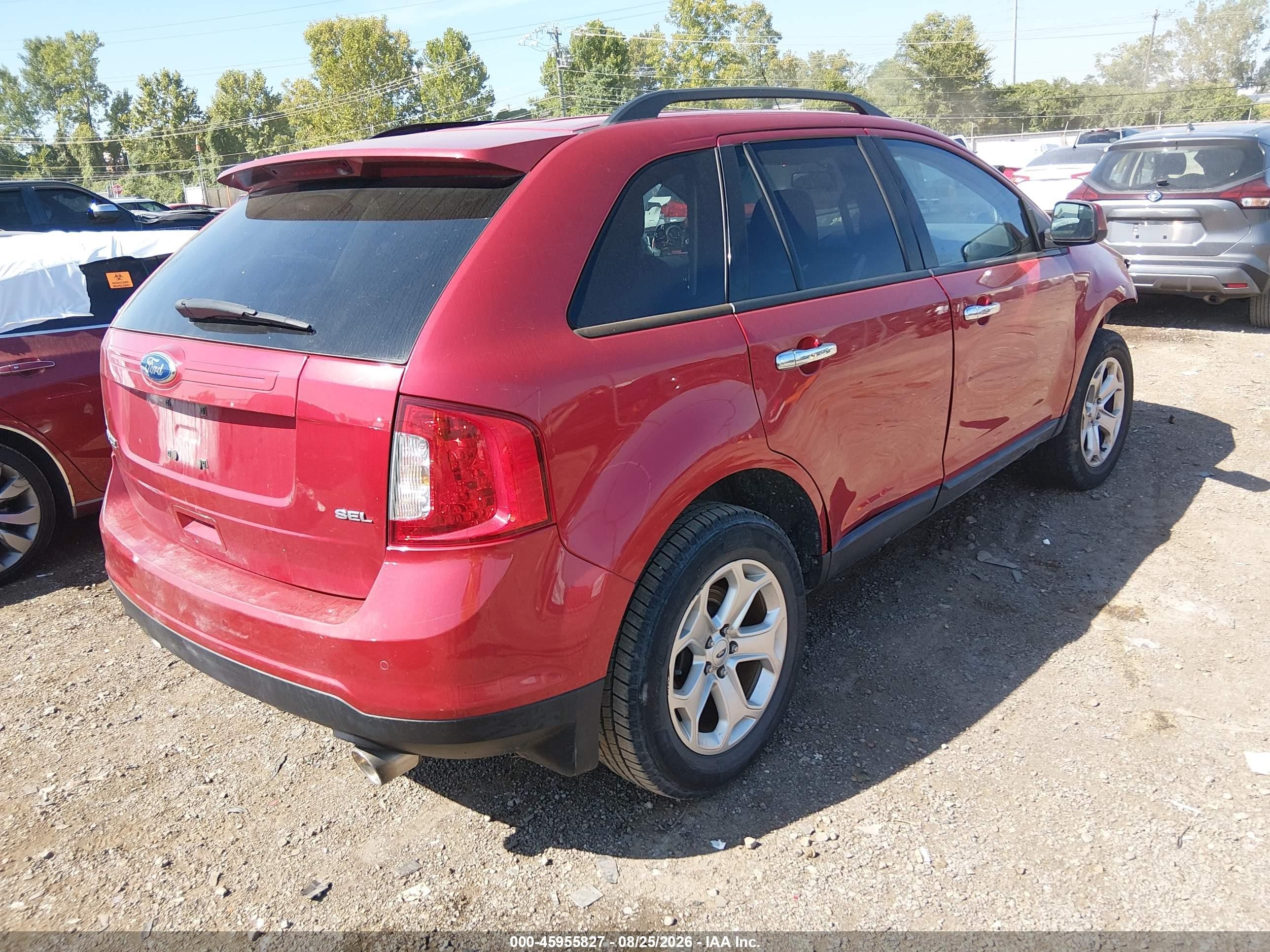 2011 Ford Edge Sel Burgundy vin: 2FMDK3JC5BBA42277