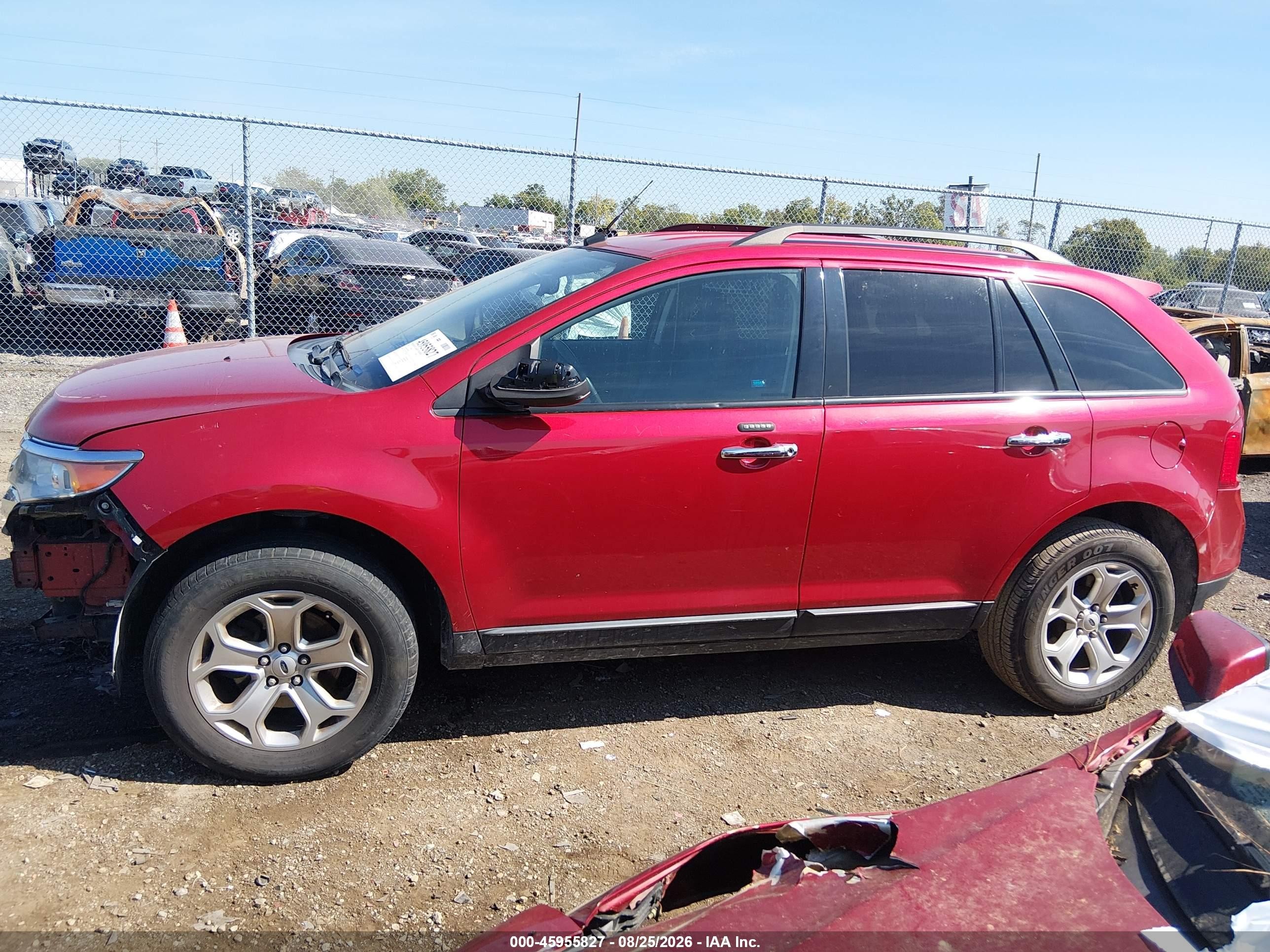 2011 Ford Edge Sel Burgundy vin: 2FMDK3JC5BBA42277