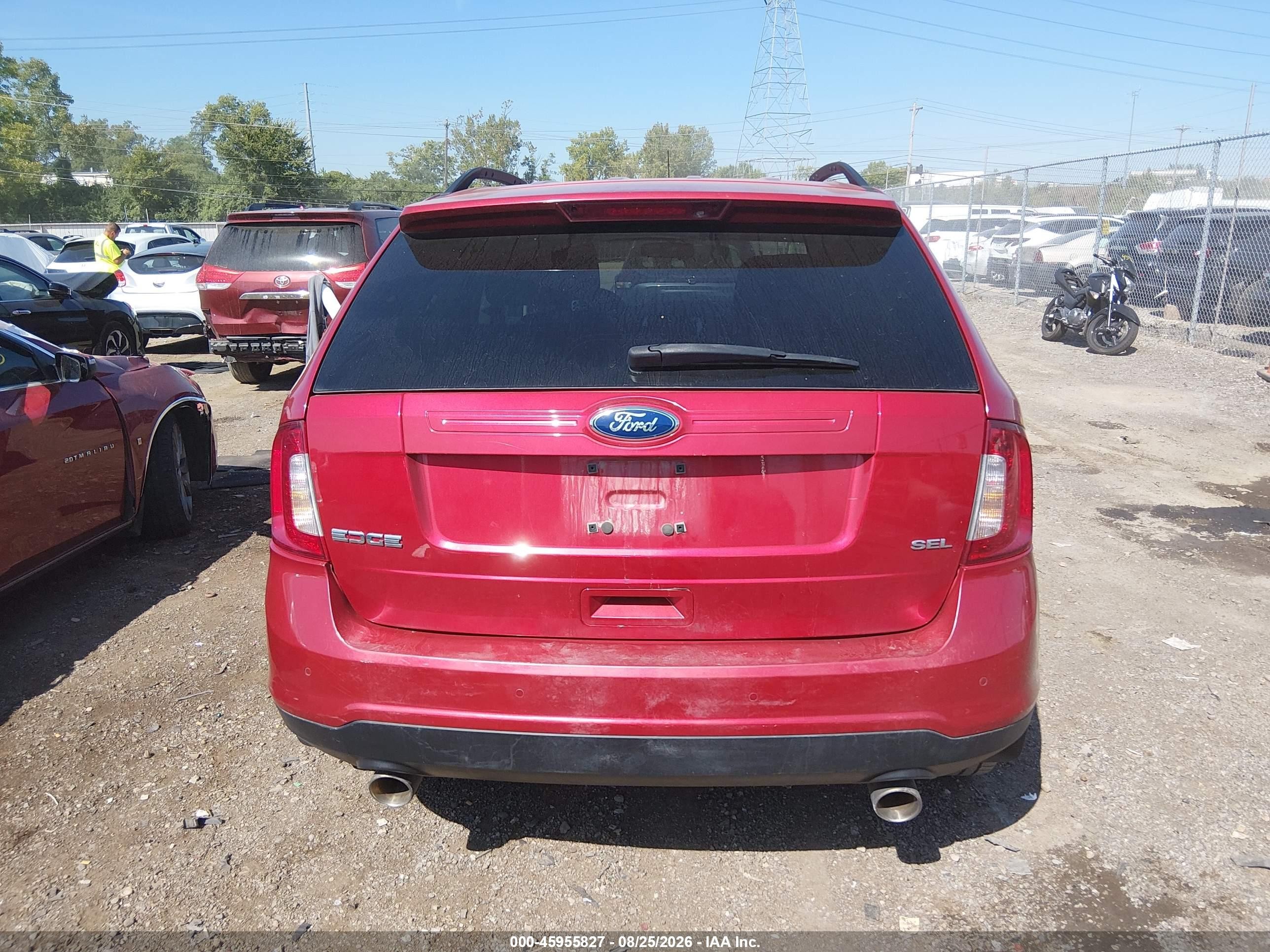 2011 Ford Edge Sel Burgundy vin: 2FMDK3JC5BBA42277