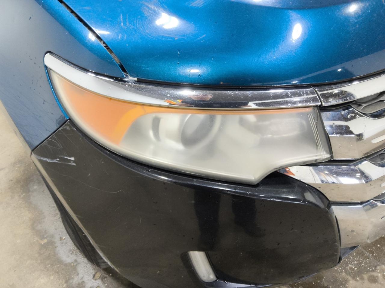 2011 Ford Edge Sel Blue vin: 2FMDK3JC5BBA69284 Damage: Right Head Lamp, Faded, Acceptable