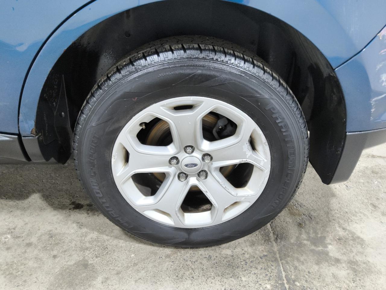 2011 Ford Edge Sel Blue vin: 2FMDK3JC5BBA69284 Damage: Left Rear Wheel, Curb Rash, > 12 Inches