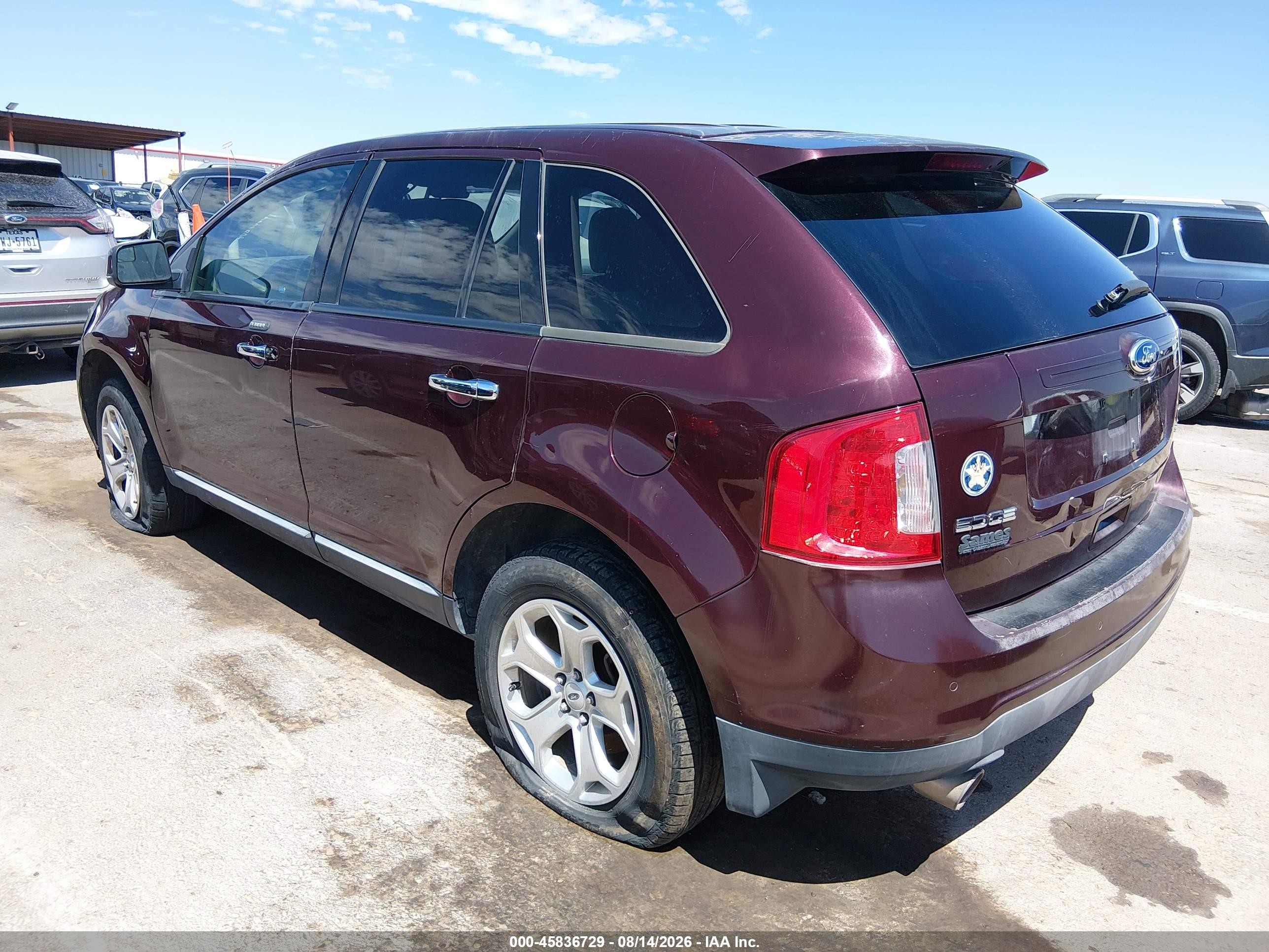 2011 Ford Edge Sel Maroon vin: 2FMDK3JC5BBA70287