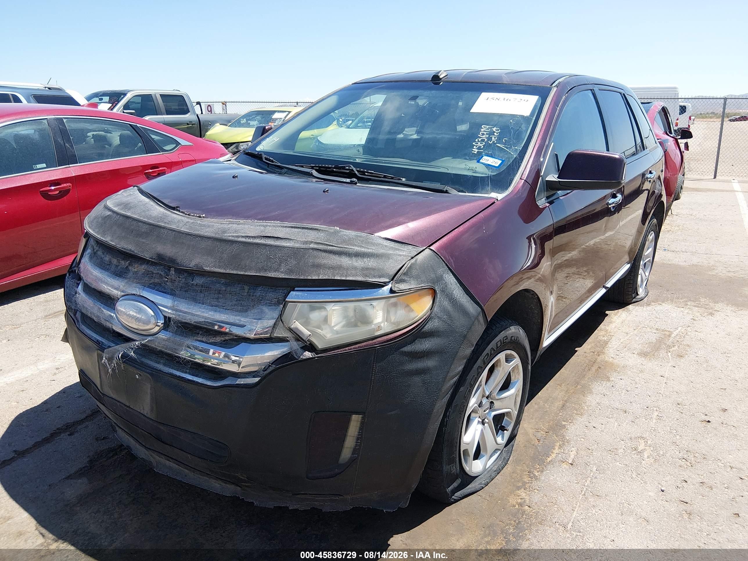 2011 Ford Edge Sel Maroon vin: 2FMDK3JC5BBA70287
