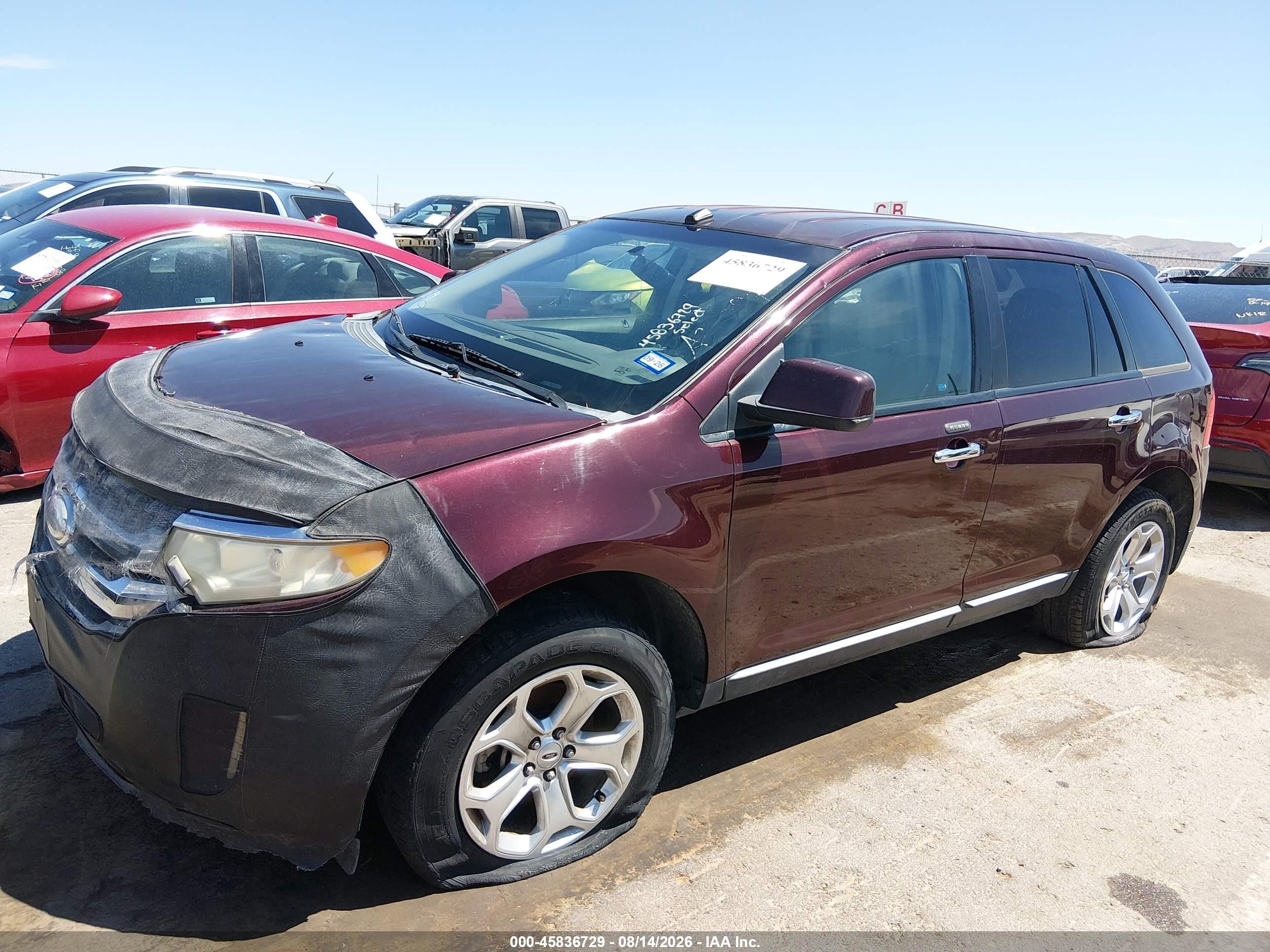 2011 Ford Edge Sel Maroon vin: 2FMDK3JC5BBA70287