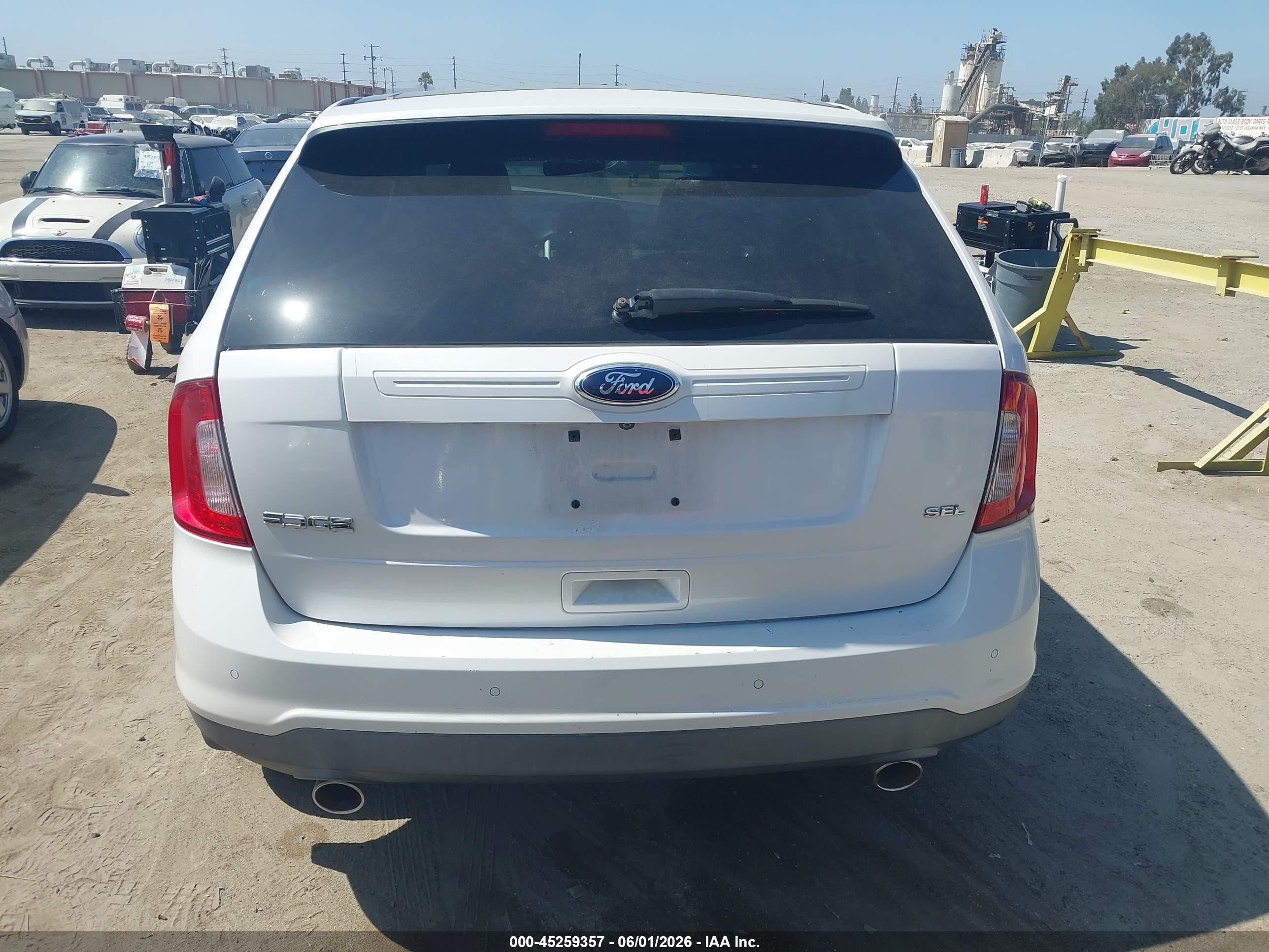 2013 Ford Edge Sel White vin: 2FMDK3JC5DBC17825