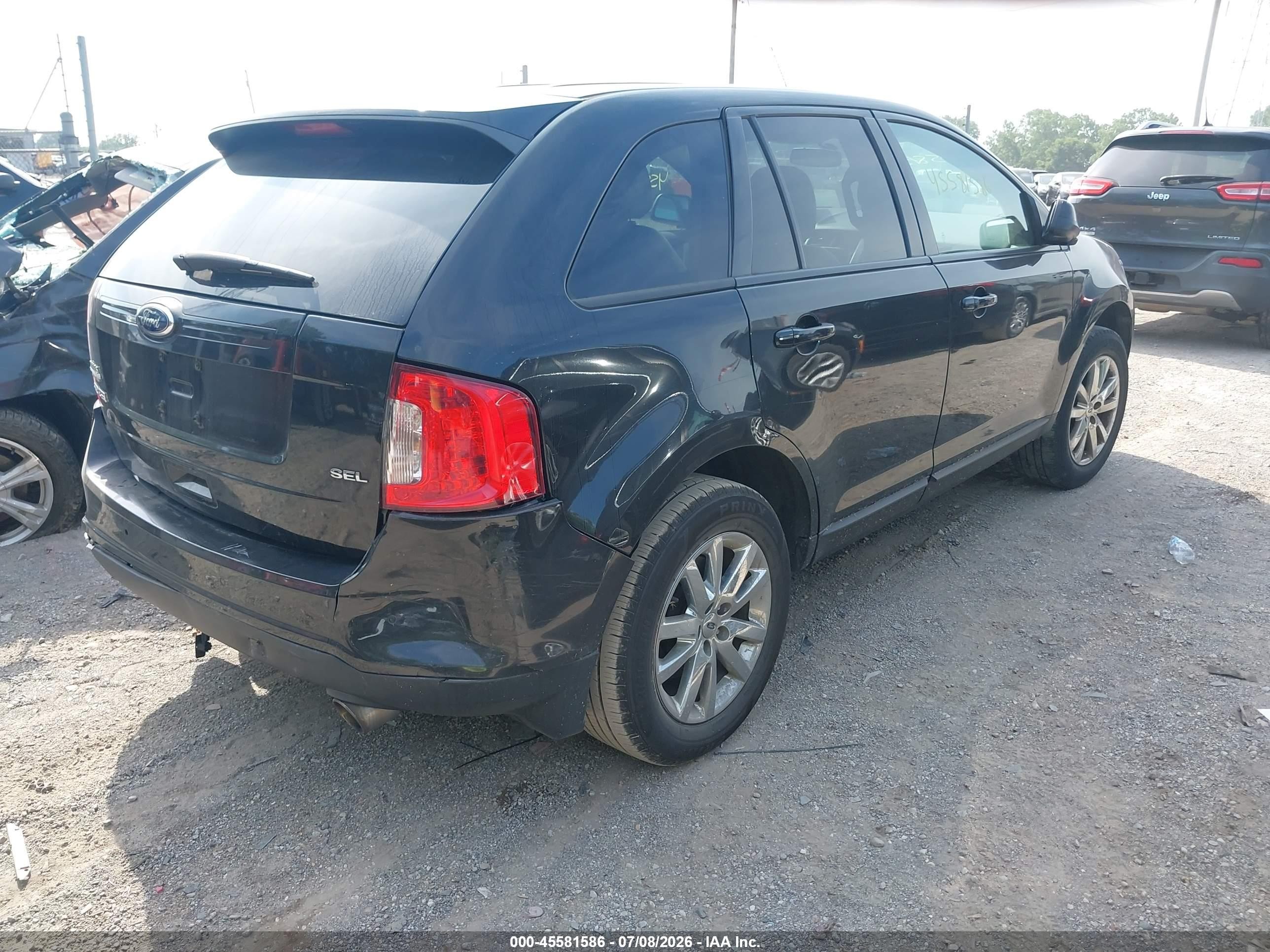 2013 Ford Edge Sel Black vin: 2FMDK3JC5DBC65387