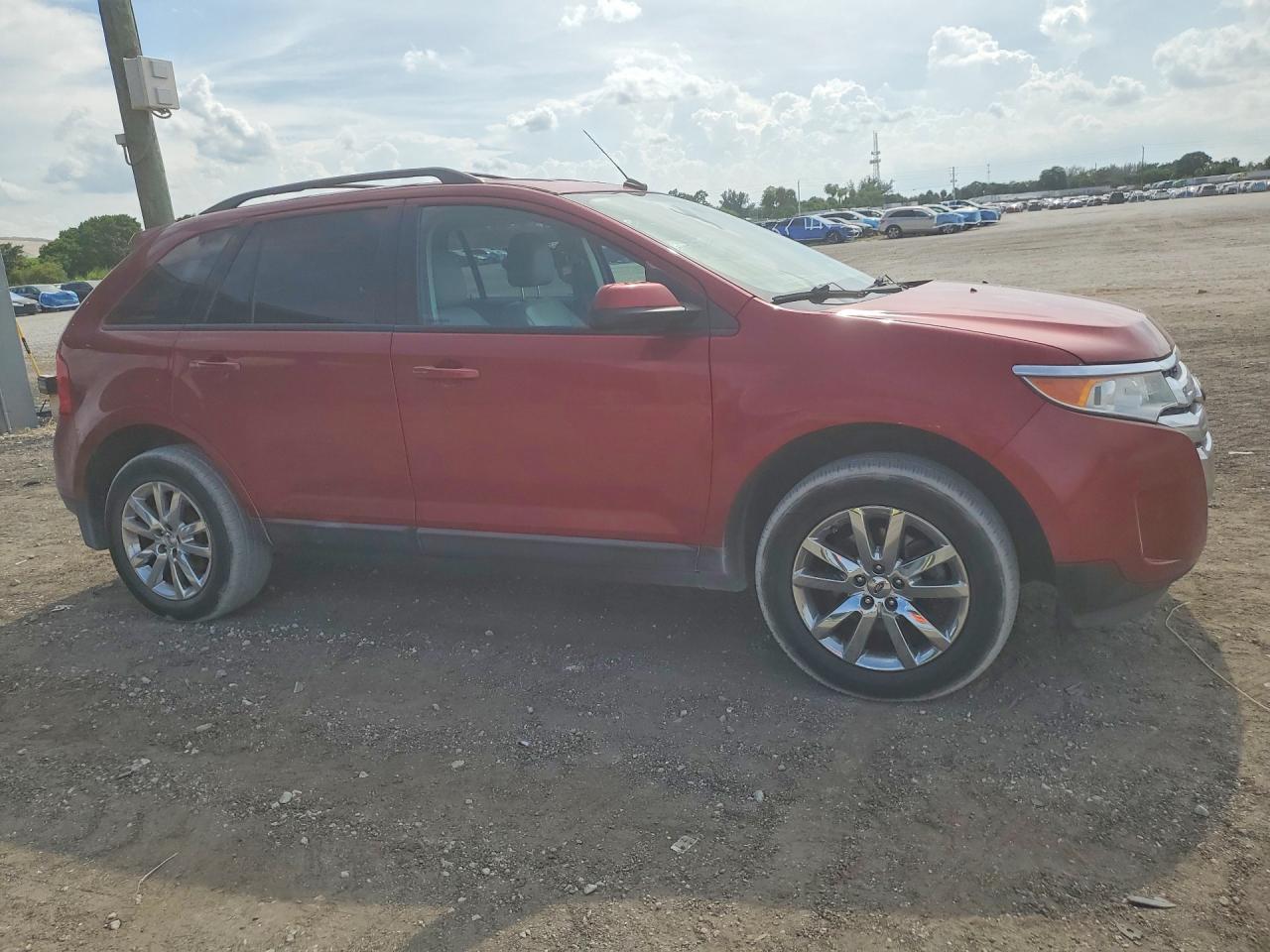 2013 Ford Edge Sel Burgundy vin: 2FMDK3JC5DBE22495