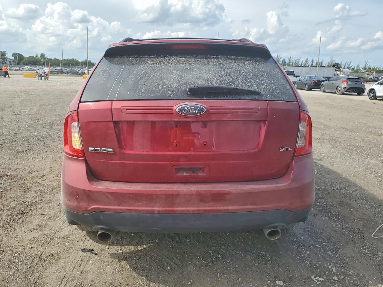 2013 Ford Edge Sel Burgundy vin: 2FMDK3JC5DBE22495