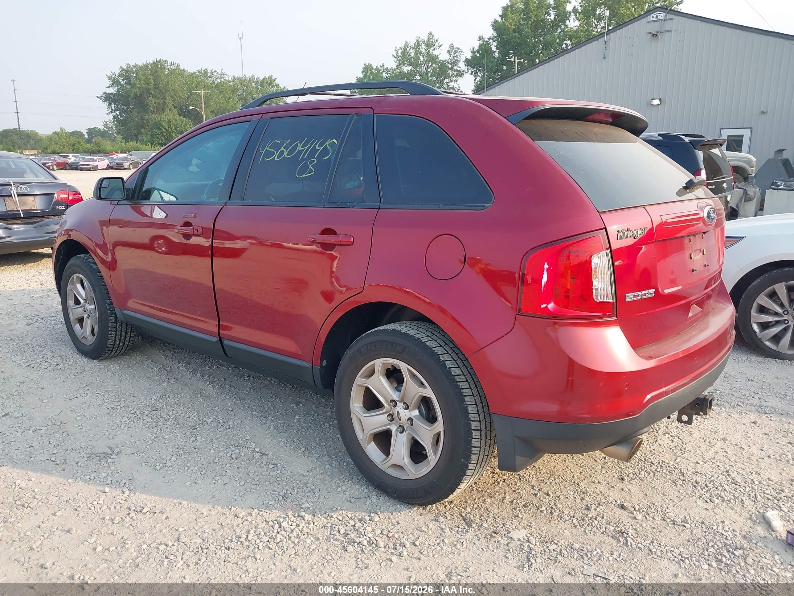 2014 Ford Edge Sel Темно-бордовый vin: 2FMDK3JC5EBA16119