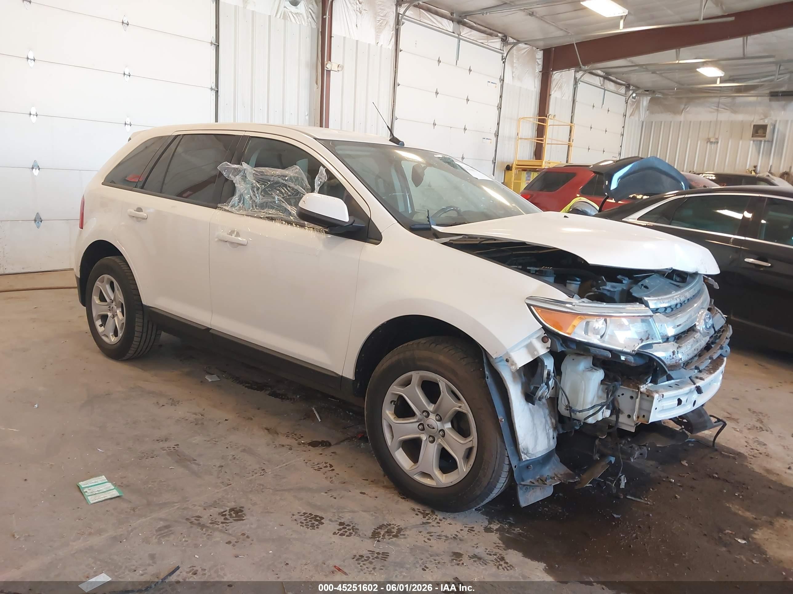 2014 Ford Edge Sel White vin: 2FMDK3JC5EBB07679