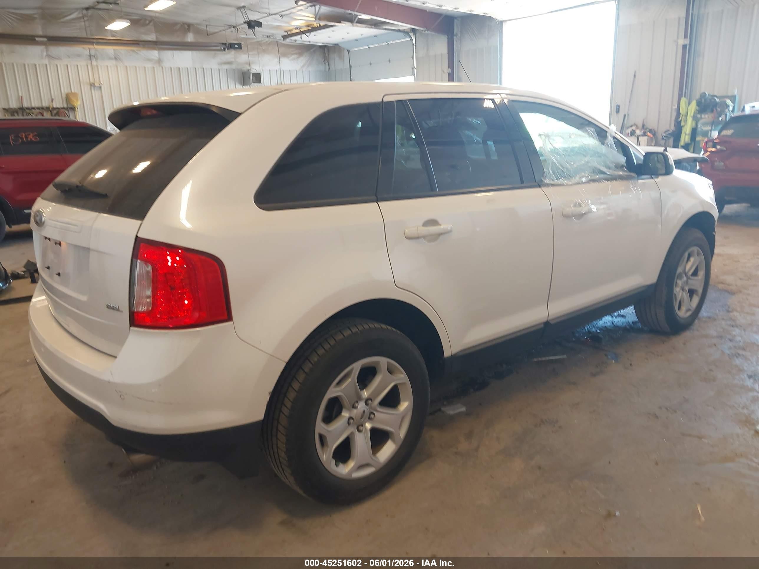 2014 Ford Edge Sel White vin: 2FMDK3JC5EBB07679