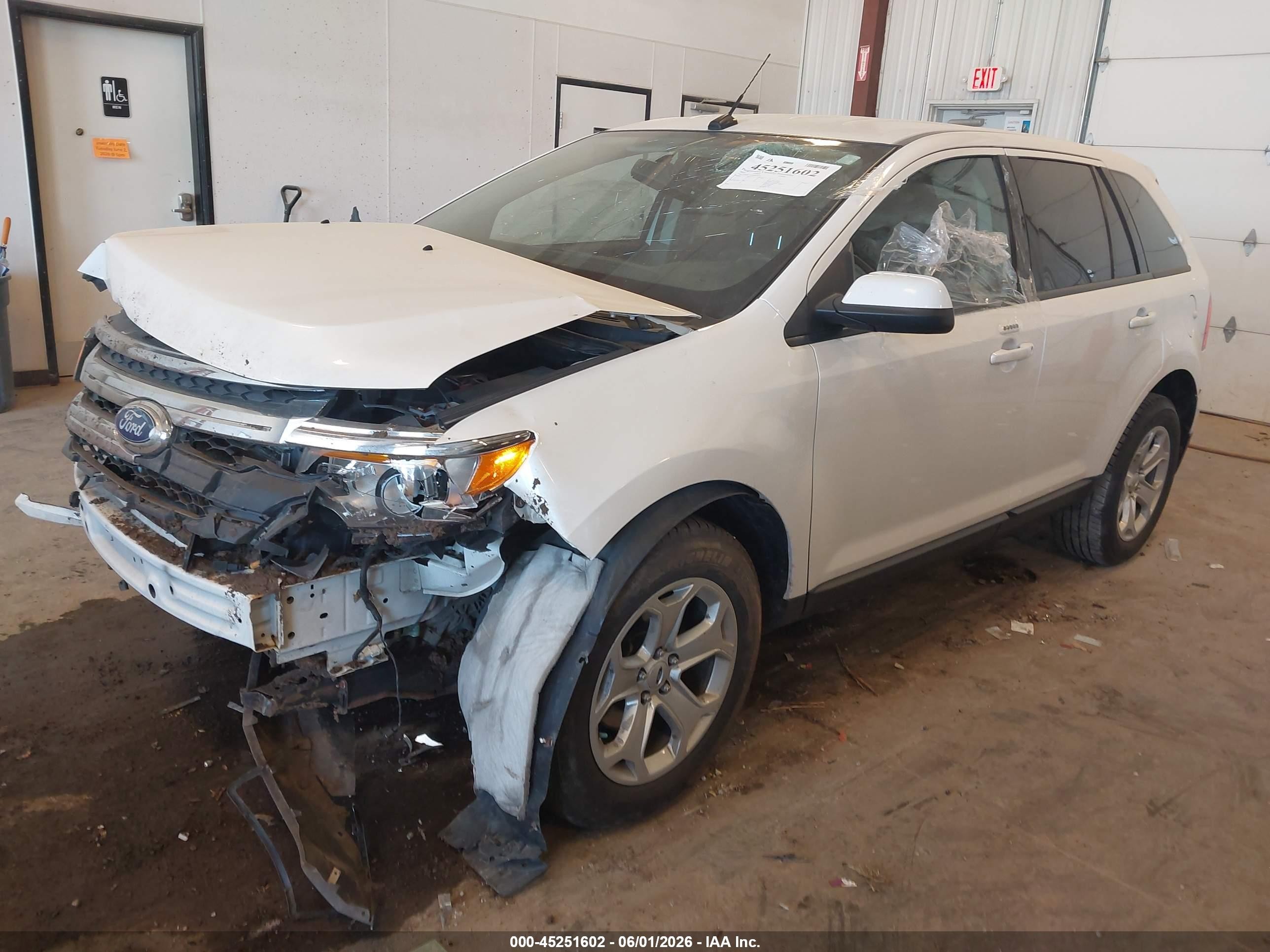 2014 Ford Edge Sel White vin: 2FMDK3JC5EBB07679