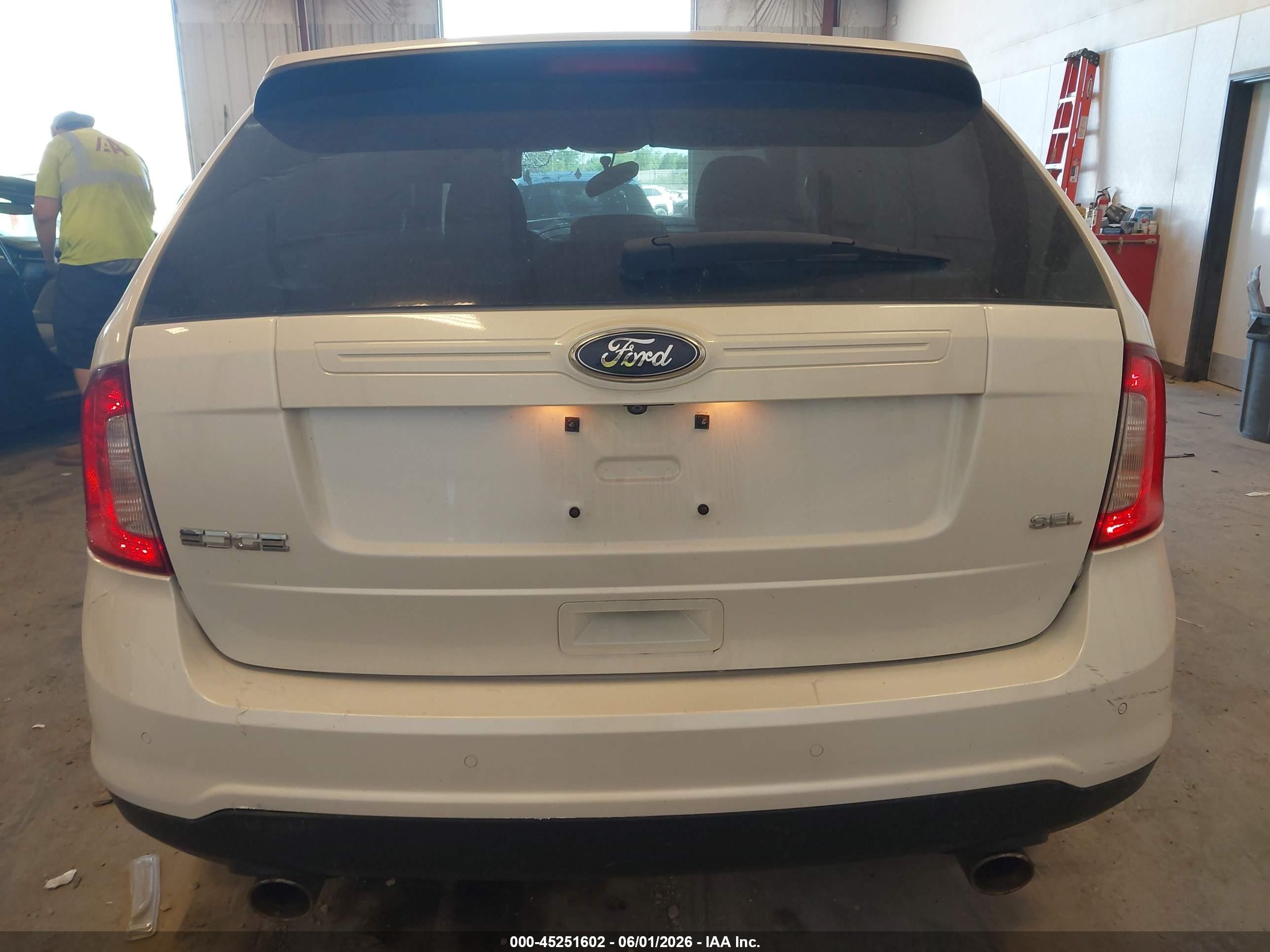 2014 Ford Edge Sel White vin: 2FMDK3JC5EBB07679