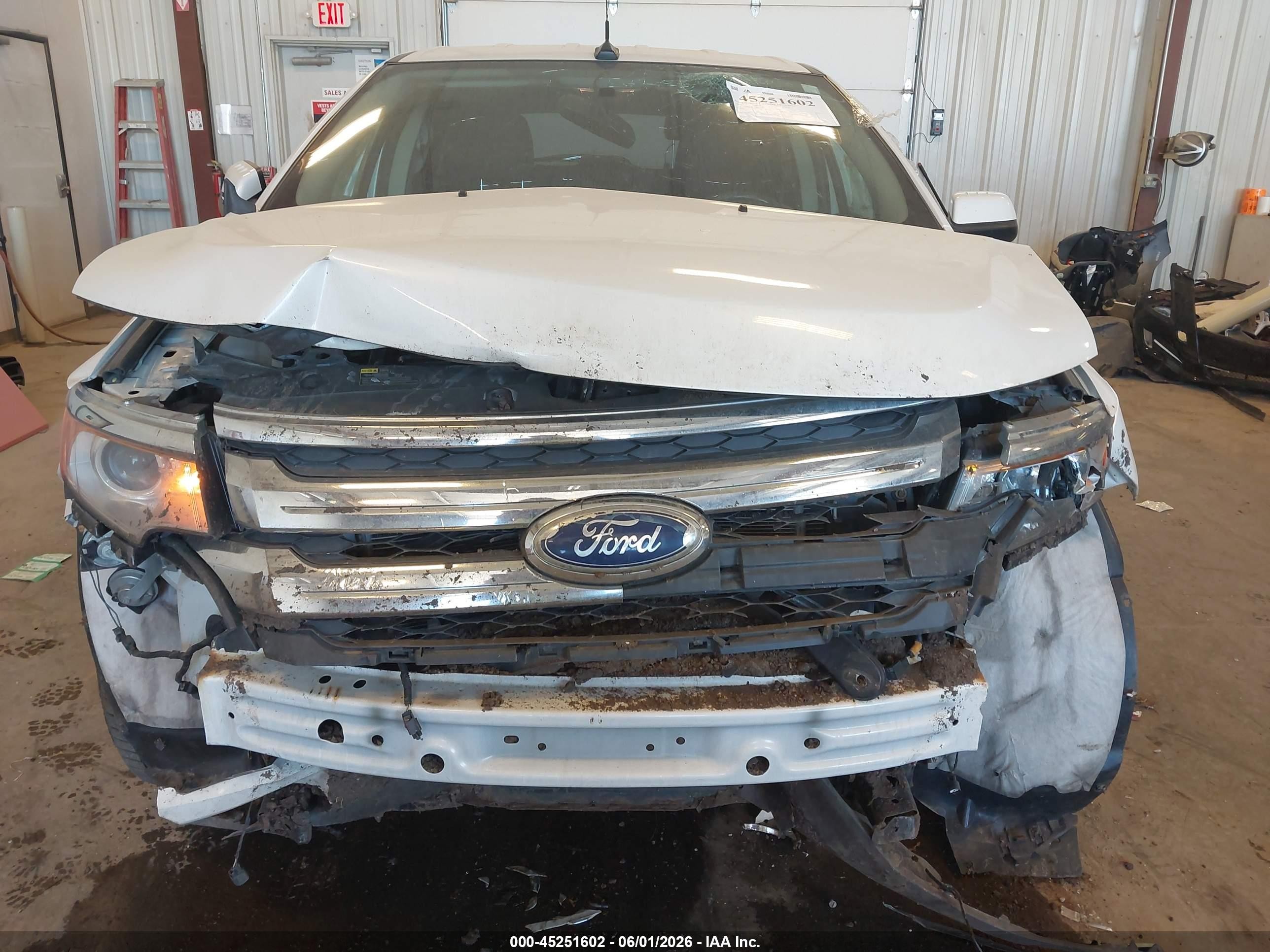 2014 Ford Edge Sel White vin: 2FMDK3JC5EBB07679