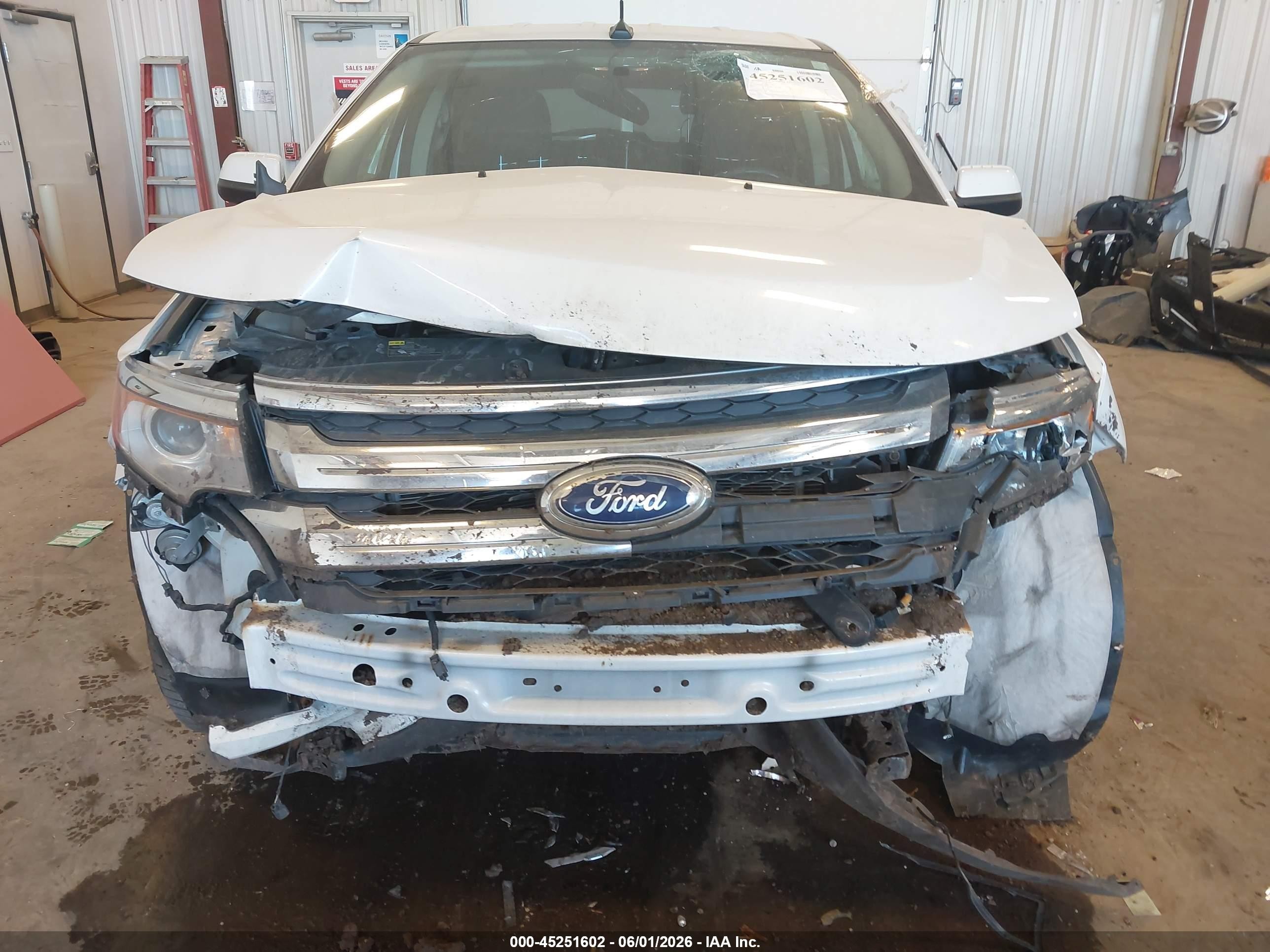 2014 Ford Edge Sel White vin: 2FMDK3JC5EBB07679