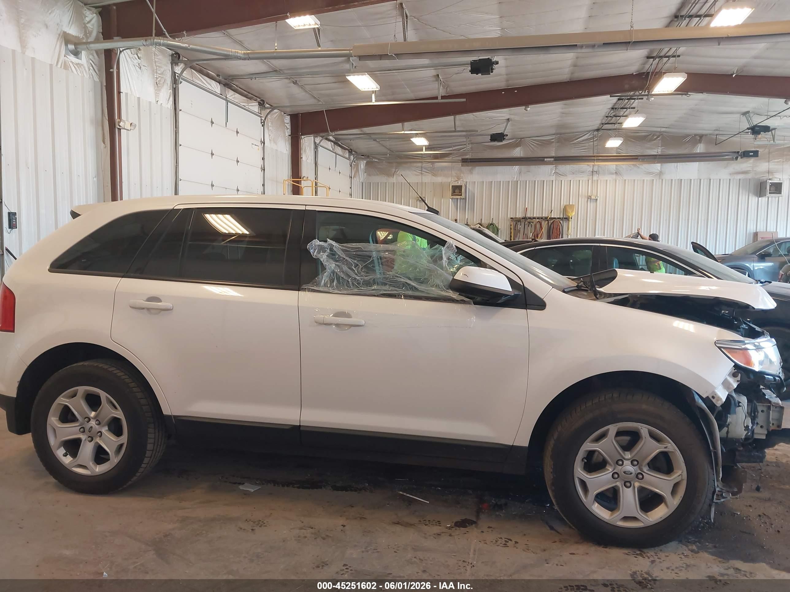2014 Ford Edge Sel White vin: 2FMDK3JC5EBB07679