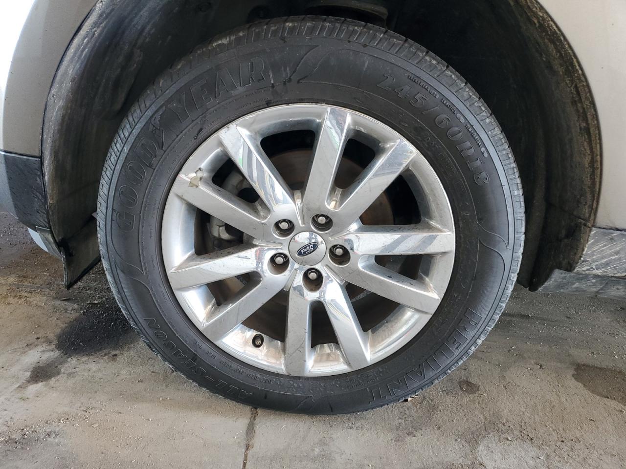 2014 Ford Edge Sel Brown vin: 2FMDK3JC5EBB53822 Damage: Left Front Wheel, Curb Rash, 4 To 5 Inches