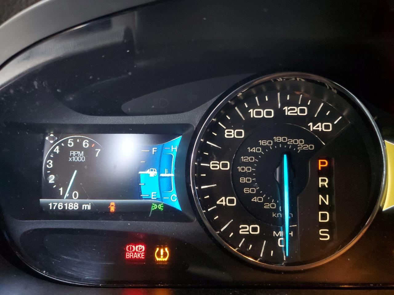 2014 Ford Edge Sel Brown vin: 2FMDK3JC5EBB53822 Damage: Warning - Tire Pressure, On, Unacceptable