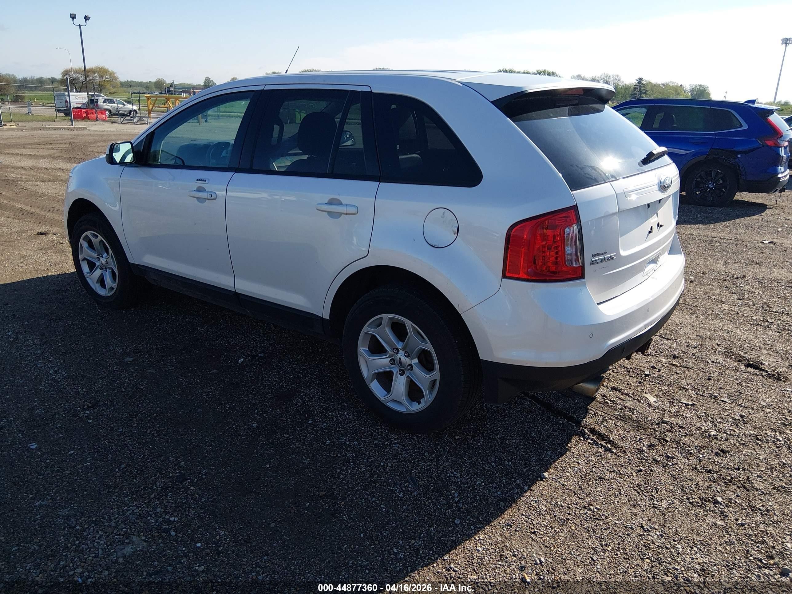 2014 Ford Edge Sel White vin: 2FMDK3JC5EBB82818