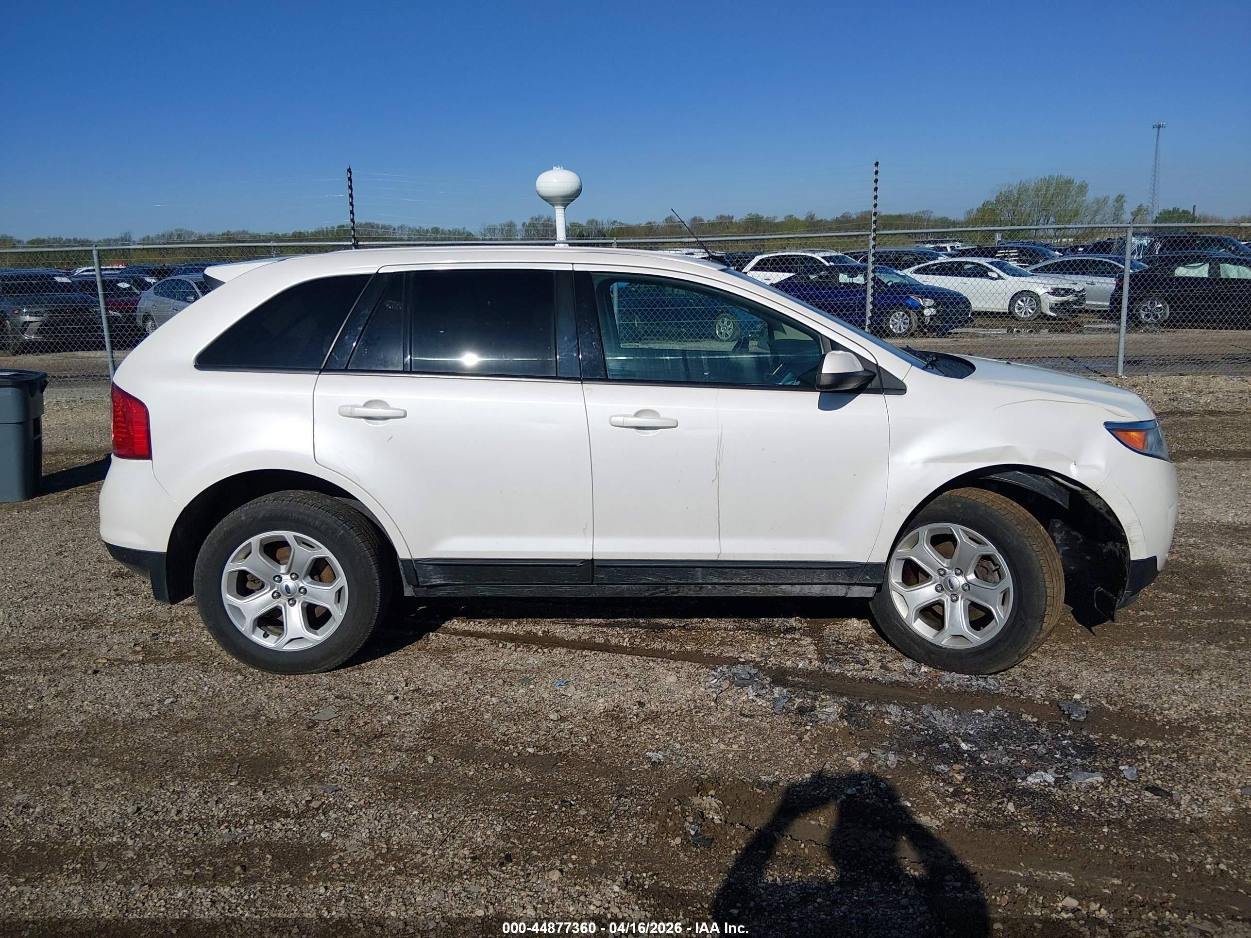 2014 Ford Edge Sel White vin: 2FMDK3JC5EBB82818