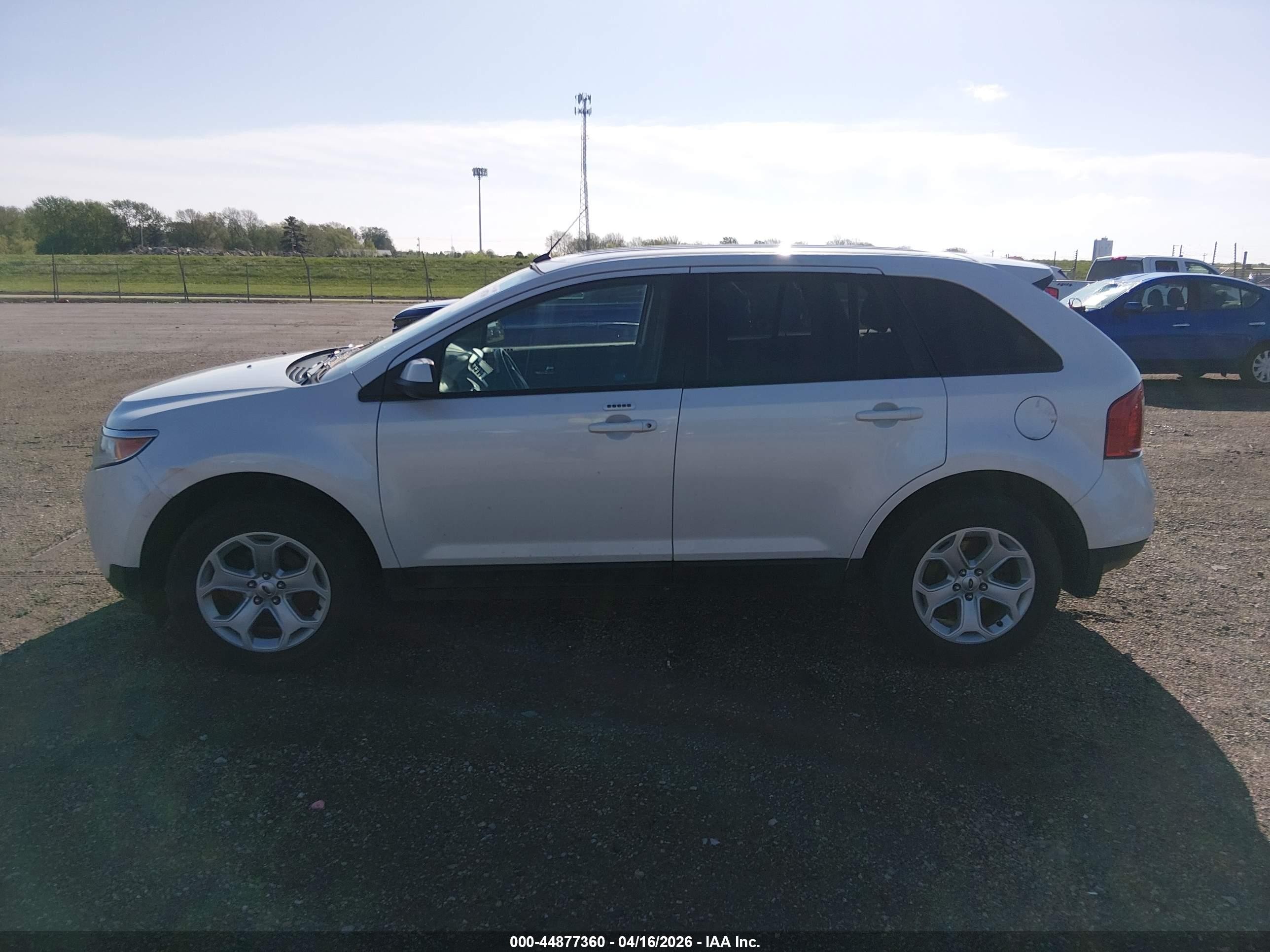 2014 Ford Edge Sel White vin: 2FMDK3JC5EBB82818