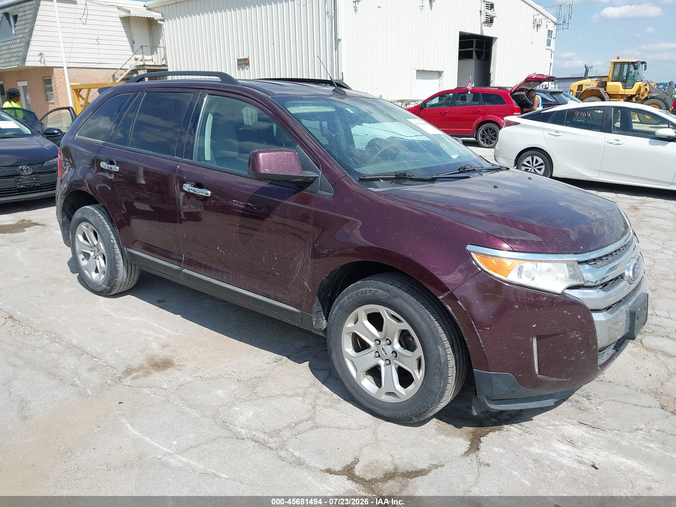 2011 Ford Edge Sel Burgundy vin: 2FMDK3JC6BBA12074