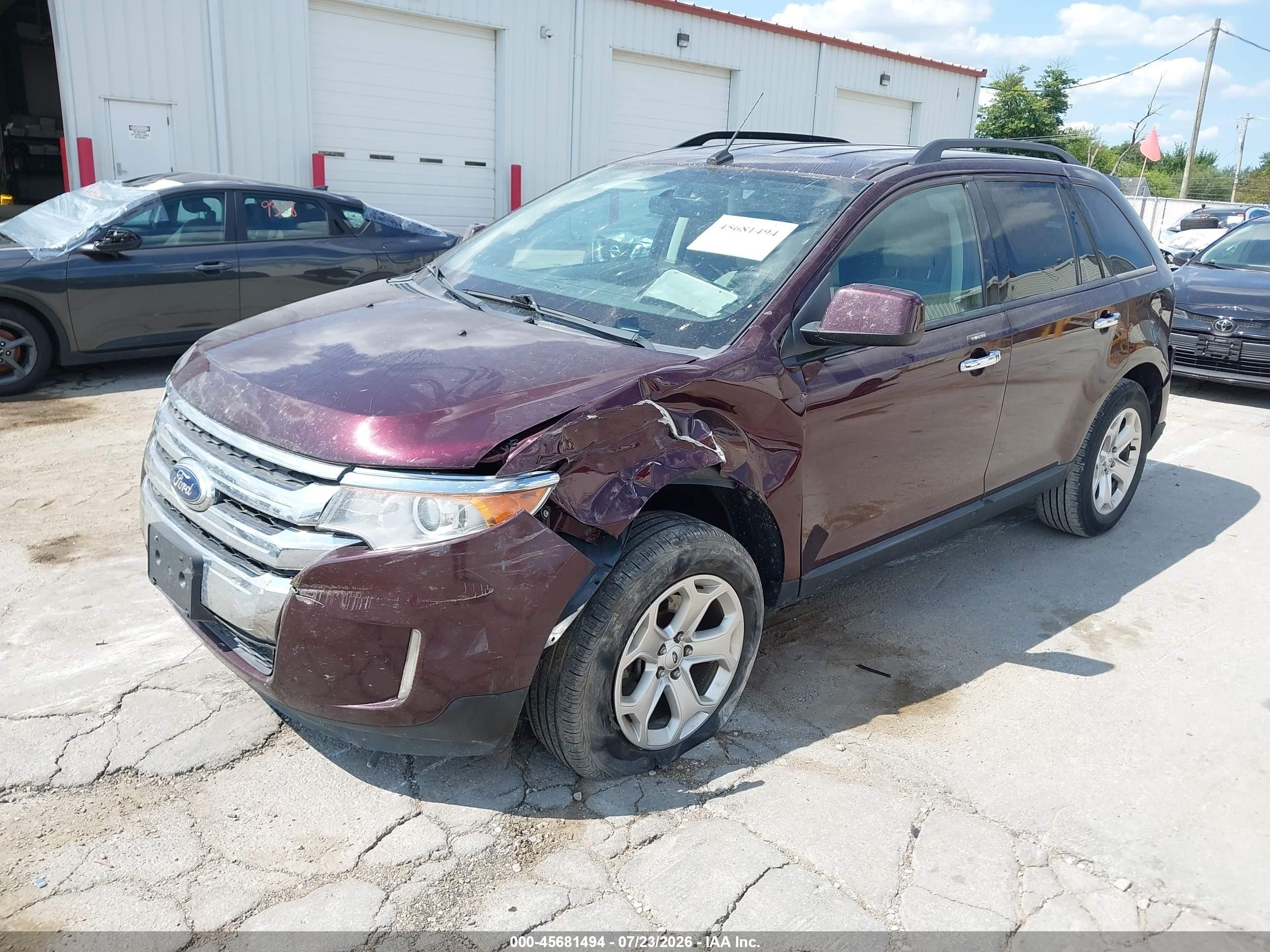 2011 Ford Edge Sel Burgundy vin: 2FMDK3JC6BBA12074