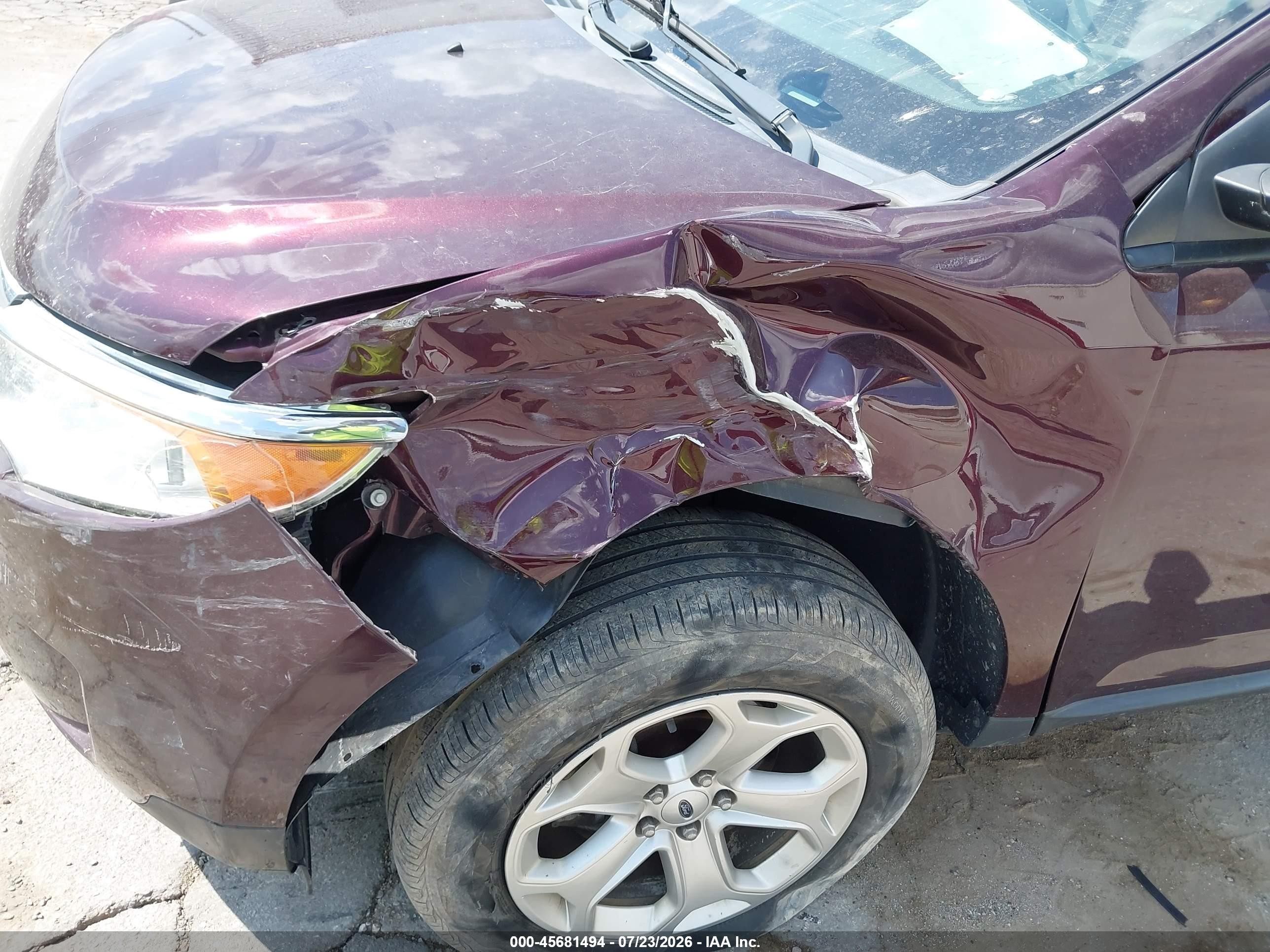 2011 Ford Edge Sel Burgundy vin: 2FMDK3JC6BBA12074
