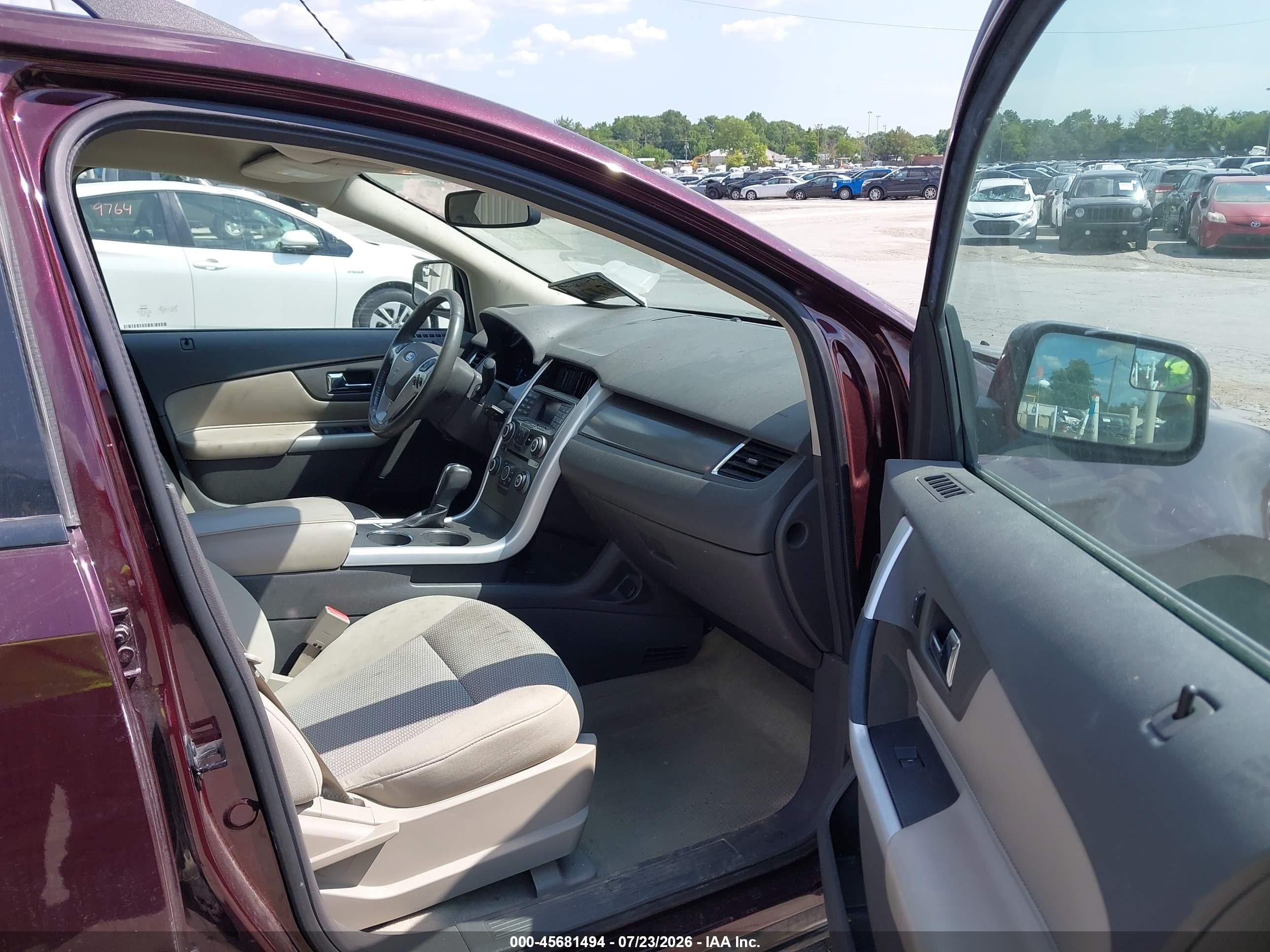 2011 Ford Edge Sel Burgundy vin: 2FMDK3JC6BBA12074