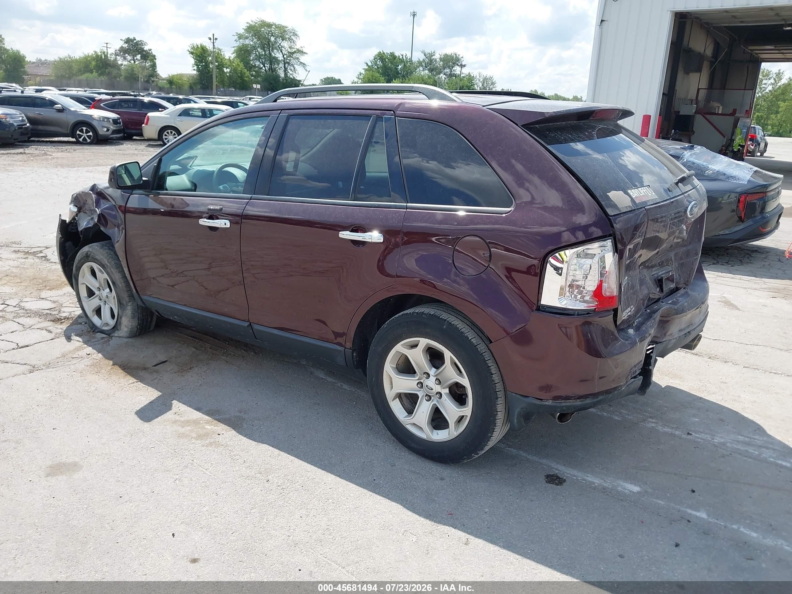 2011 Ford Edge Sel Burgundy vin: 2FMDK3JC6BBA12074