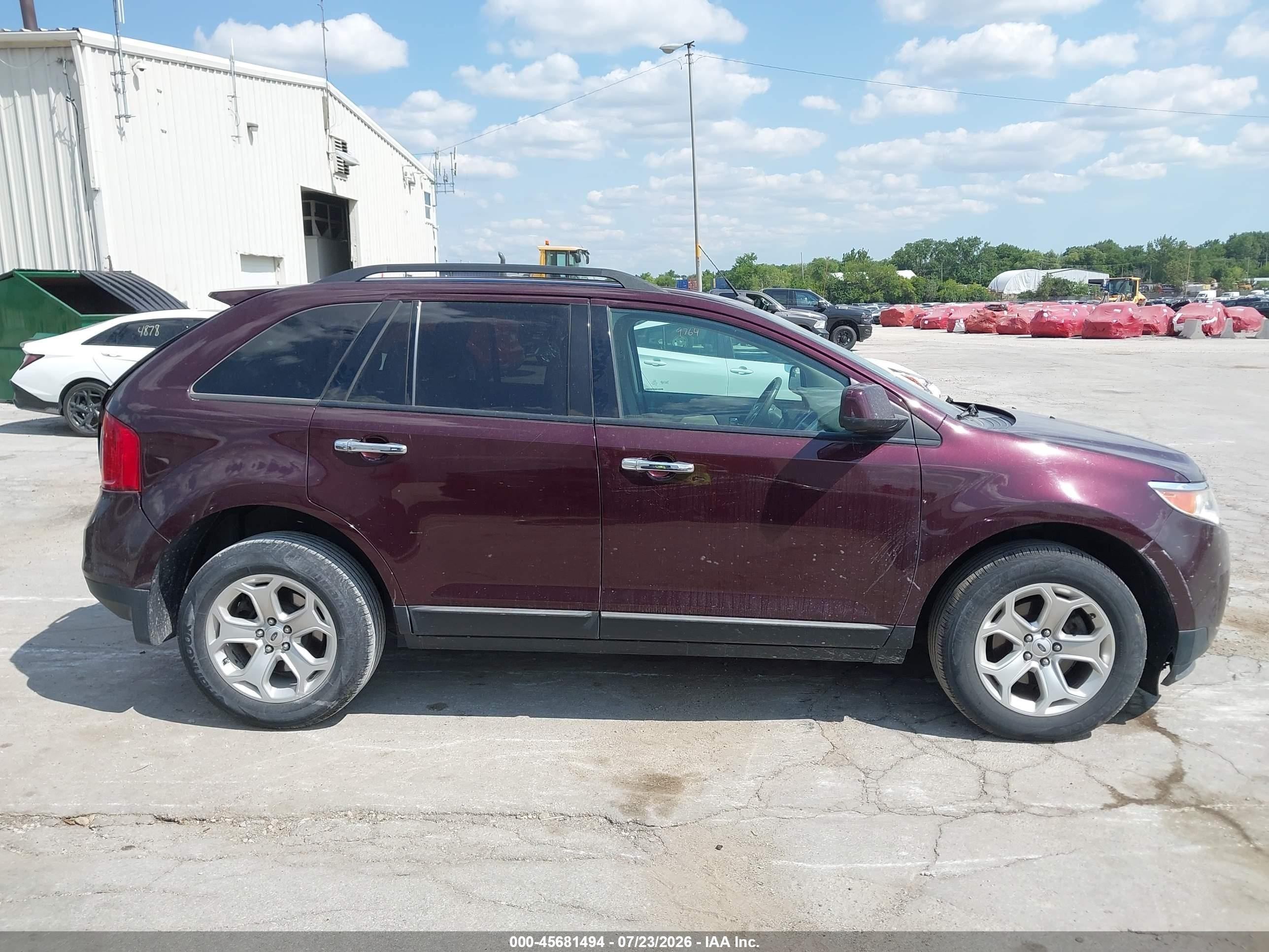 2011 Ford Edge Sel Burgundy vin: 2FMDK3JC6BBA12074