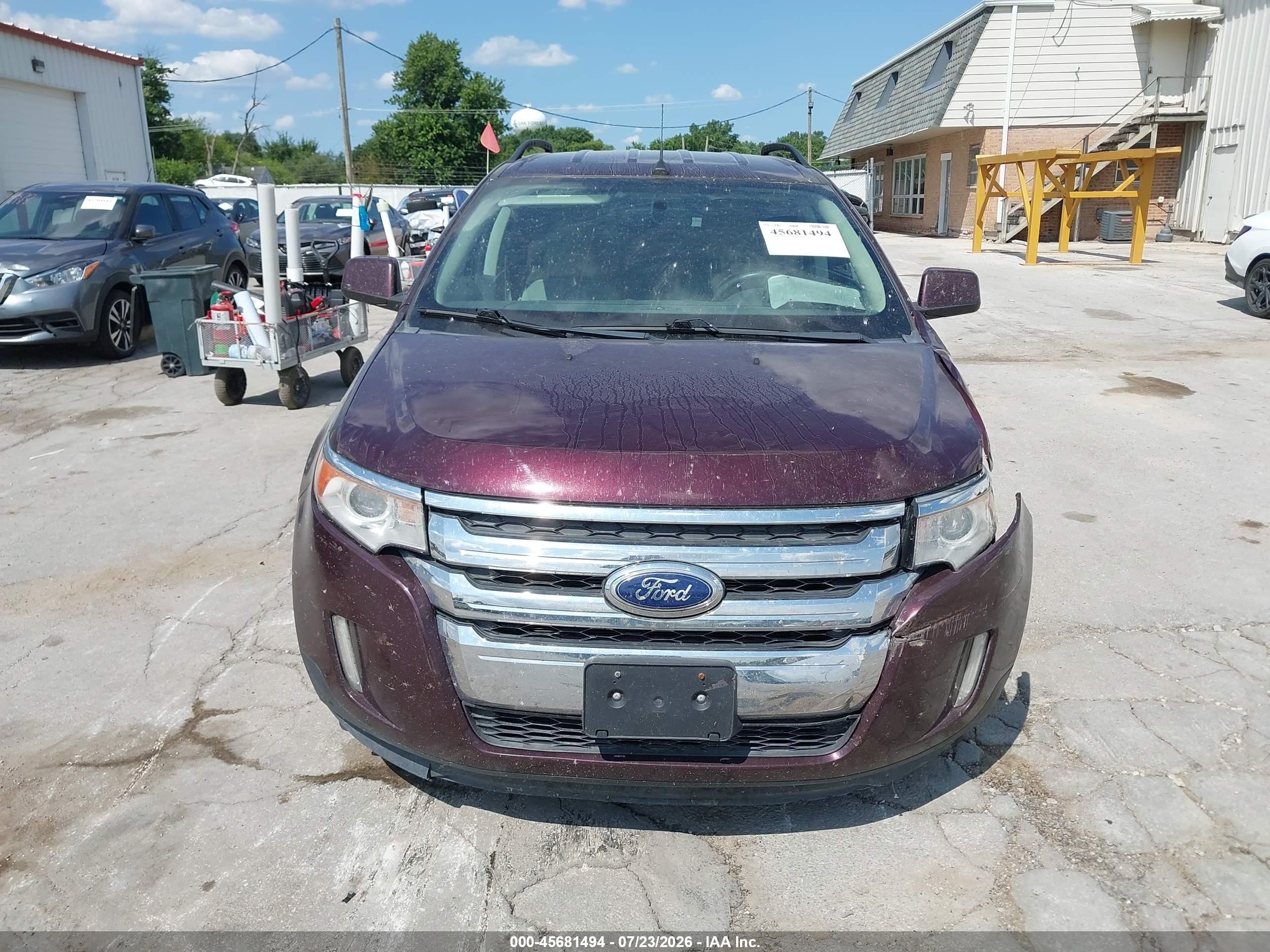2011 Ford Edge Sel Burgundy vin: 2FMDK3JC6BBA12074