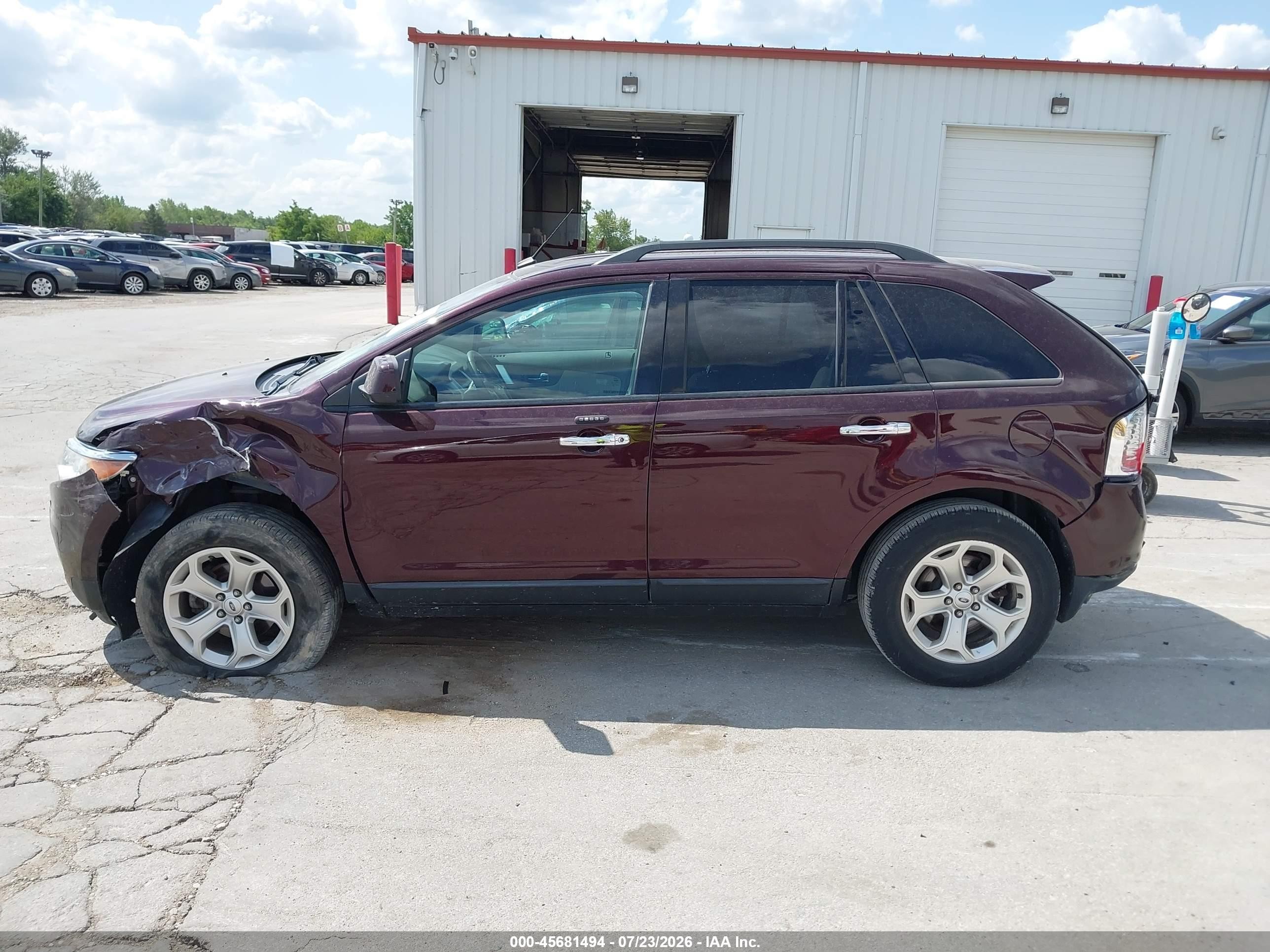 2011 Ford Edge Sel Burgundy vin: 2FMDK3JC6BBA12074