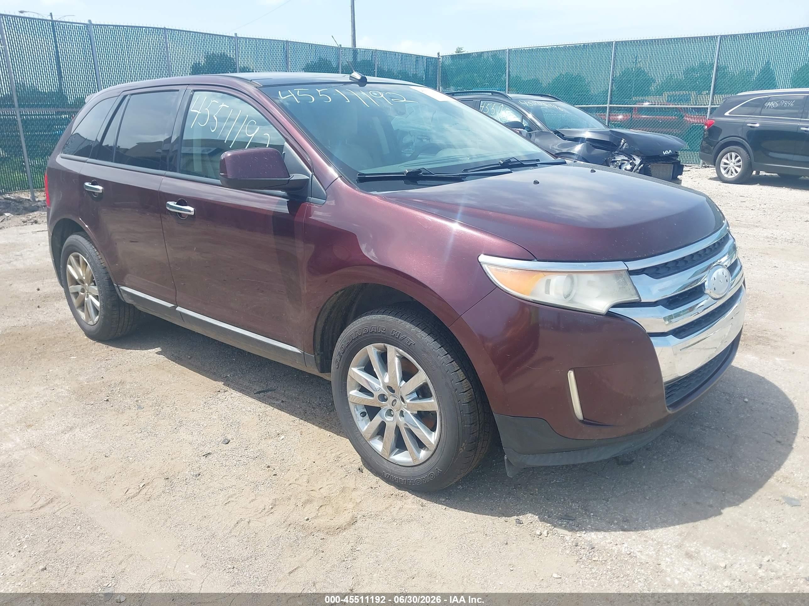 2011 Ford Edge Sel Purple vin: 2FMDK3JC6BBA46483