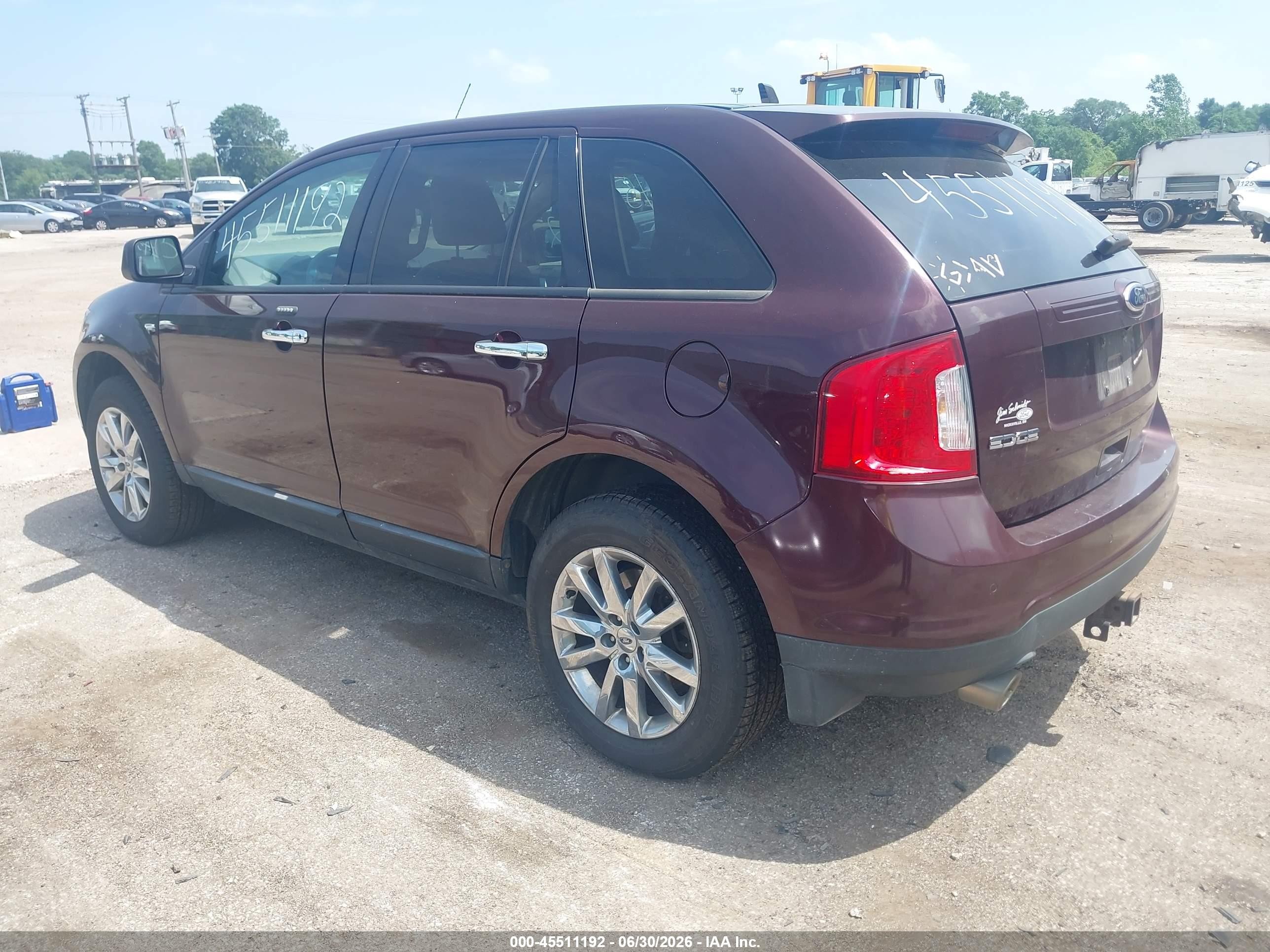 2011 Ford Edge Sel Purple vin: 2FMDK3JC6BBA46483