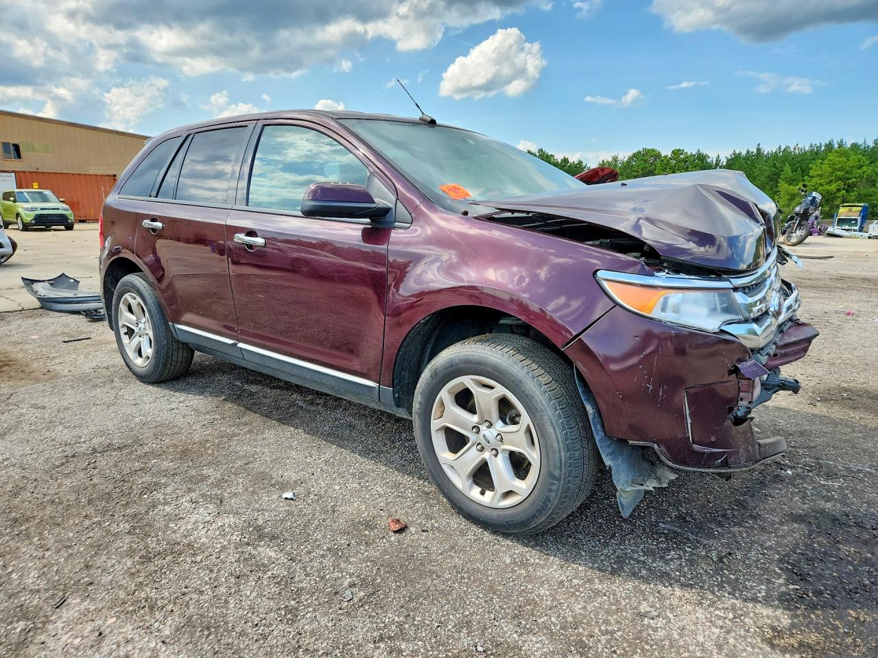 2011 Ford Edge Sel Burgundy vin: 2FMDK3JC6BBB21098