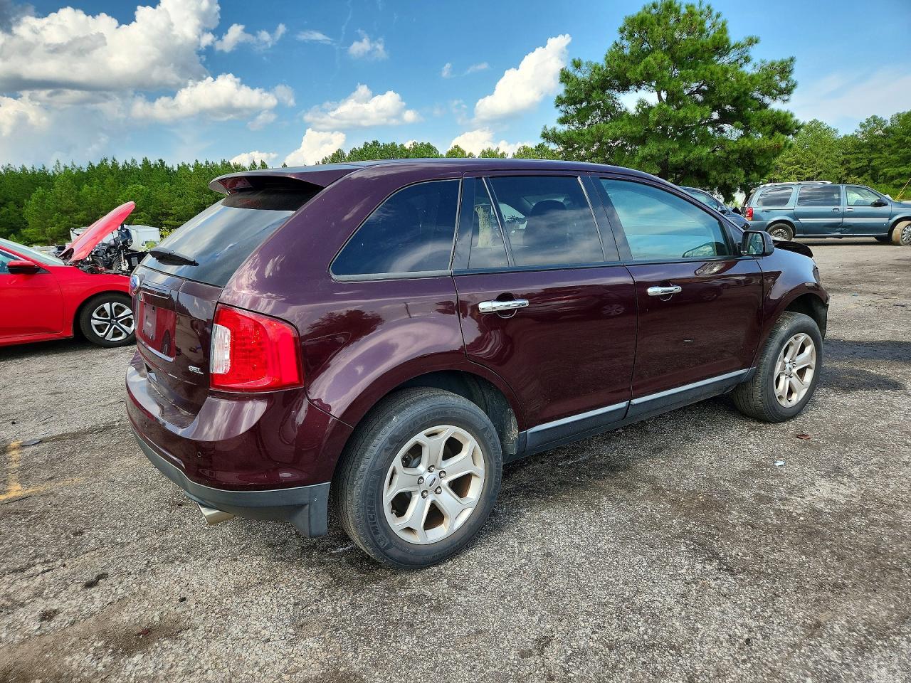 2011 Ford Edge Sel Burgundy vin: 2FMDK3JC6BBB21098