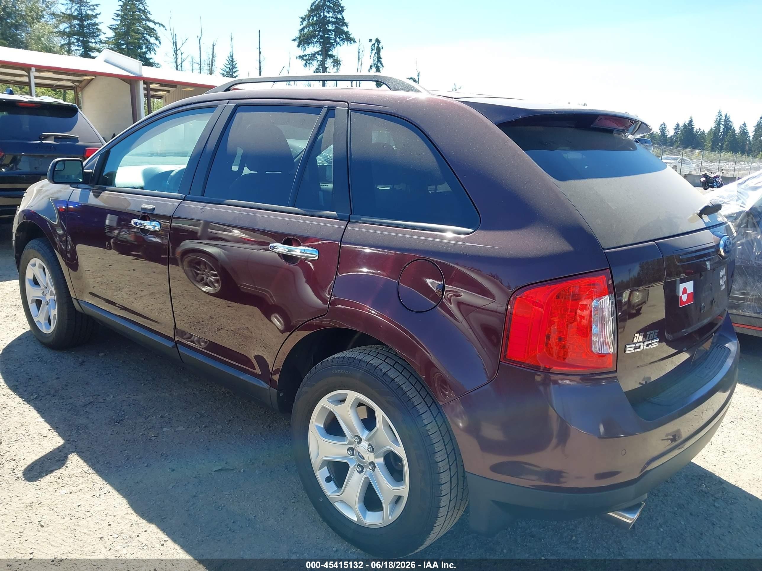 2011 Ford Edge Sel Maroon vin: 2FMDK3JC6BBB34899
