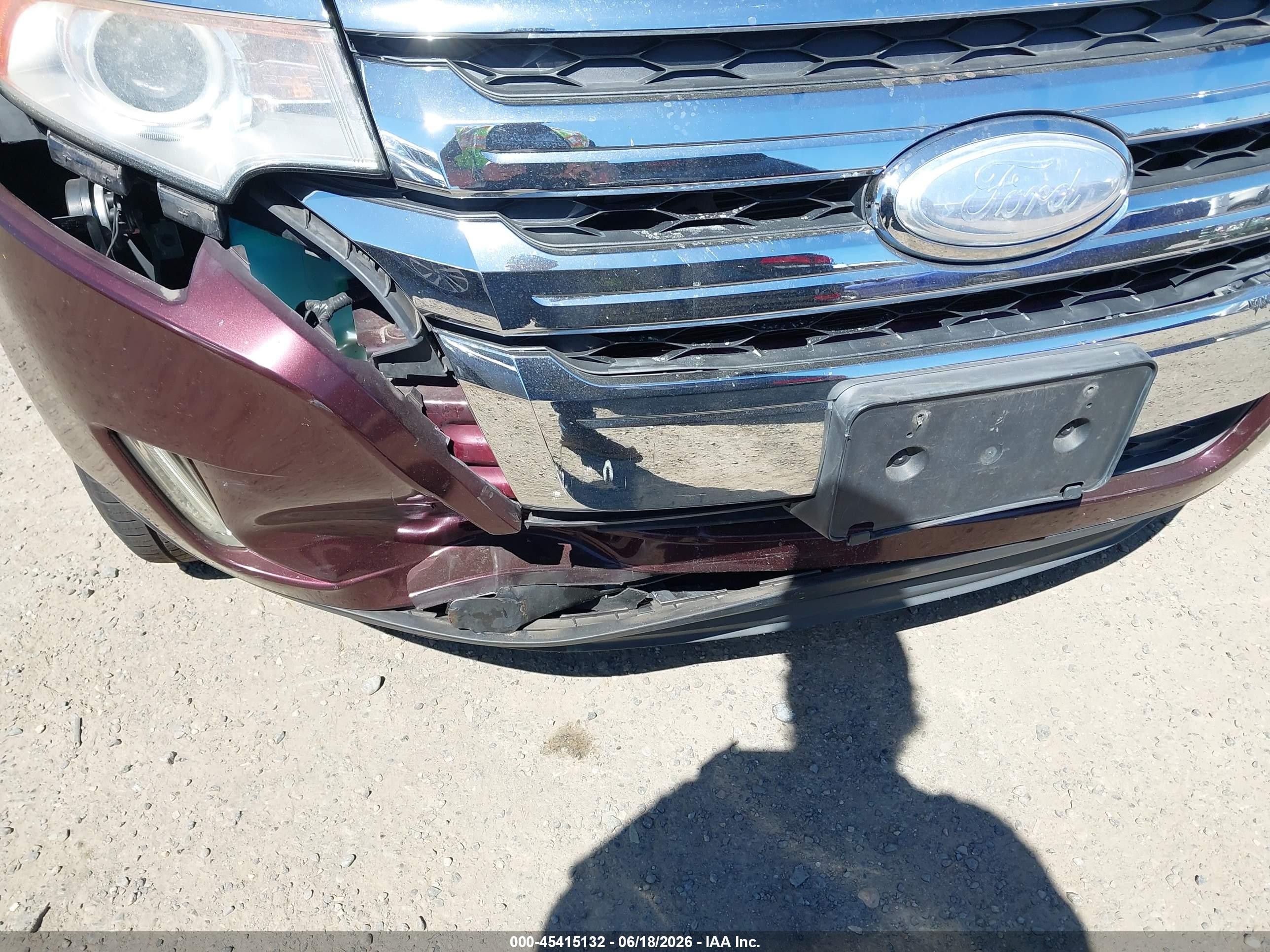 2011 Ford Edge Sel Maroon vin: 2FMDK3JC6BBB34899