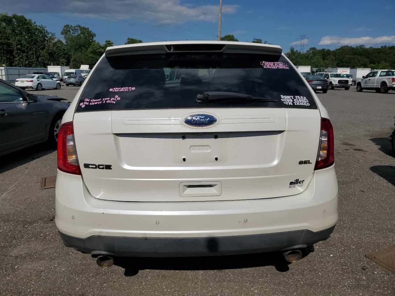 2011 Ford Edge Sel White vin: 2FMDK3JC6BBB58393