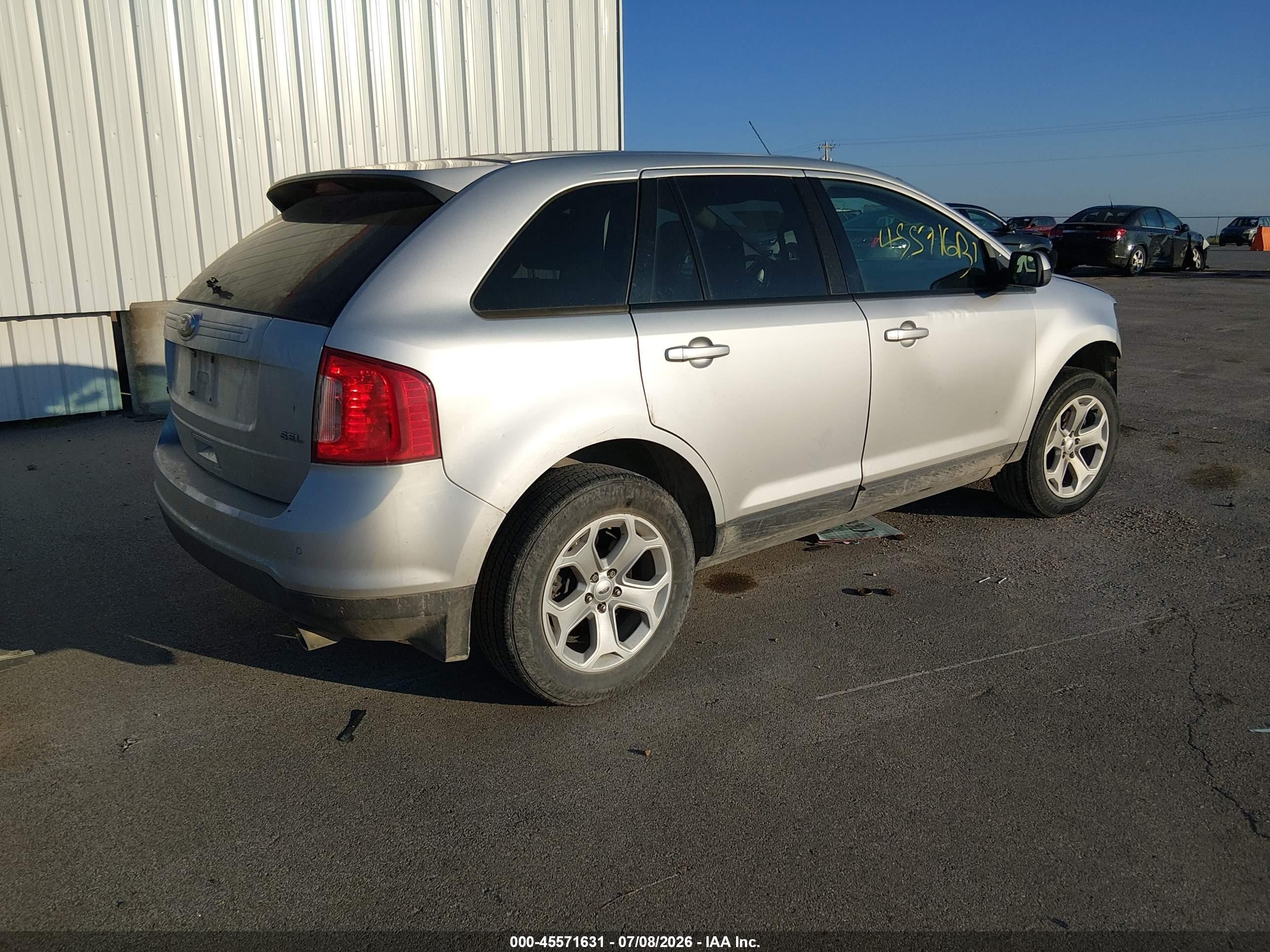 2012 Ford Edge Sel Silver vin: 2FMDK3JC6CBA03036