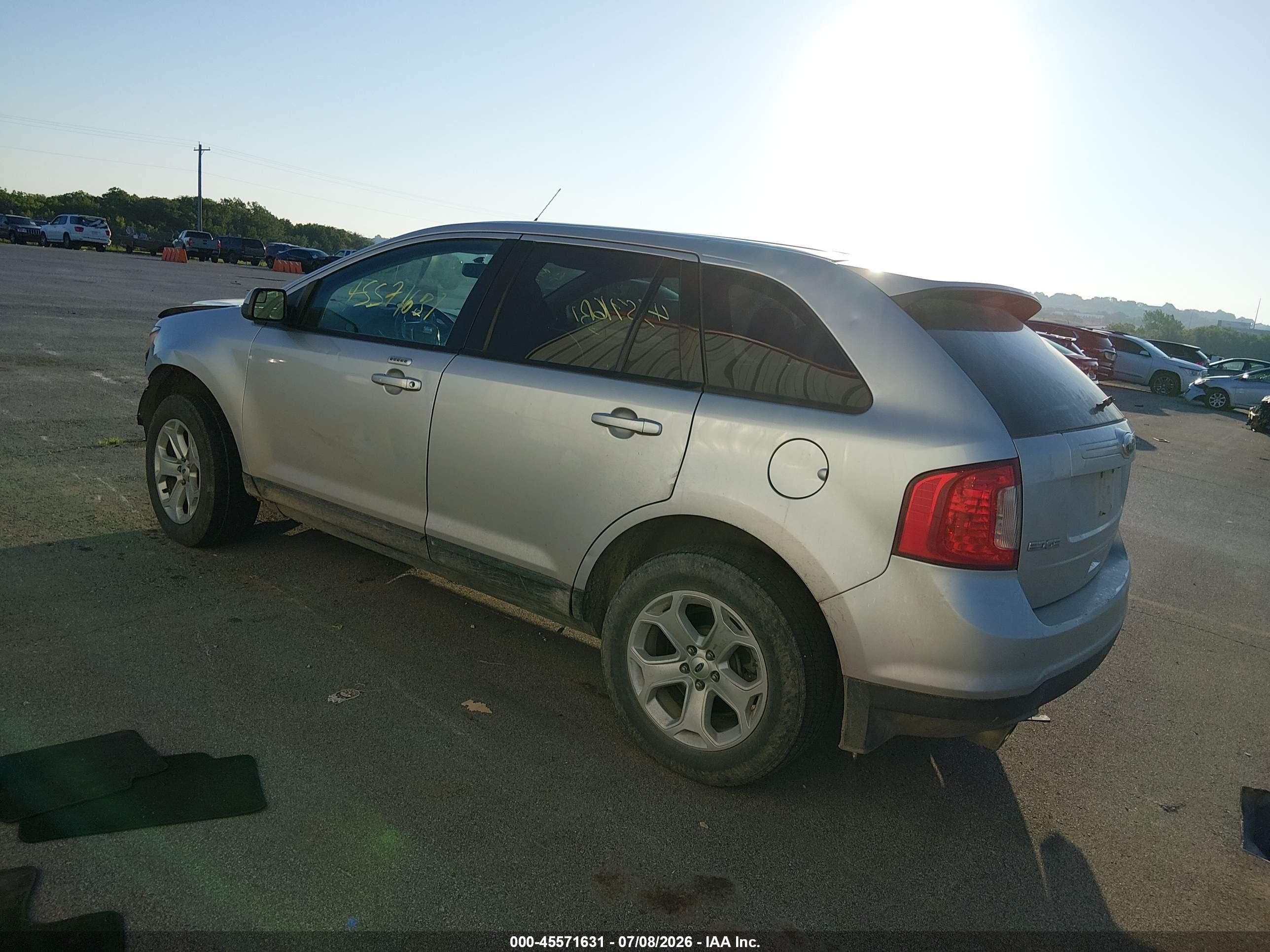 2012 Ford Edge Sel Silver vin: 2FMDK3JC6CBA03036