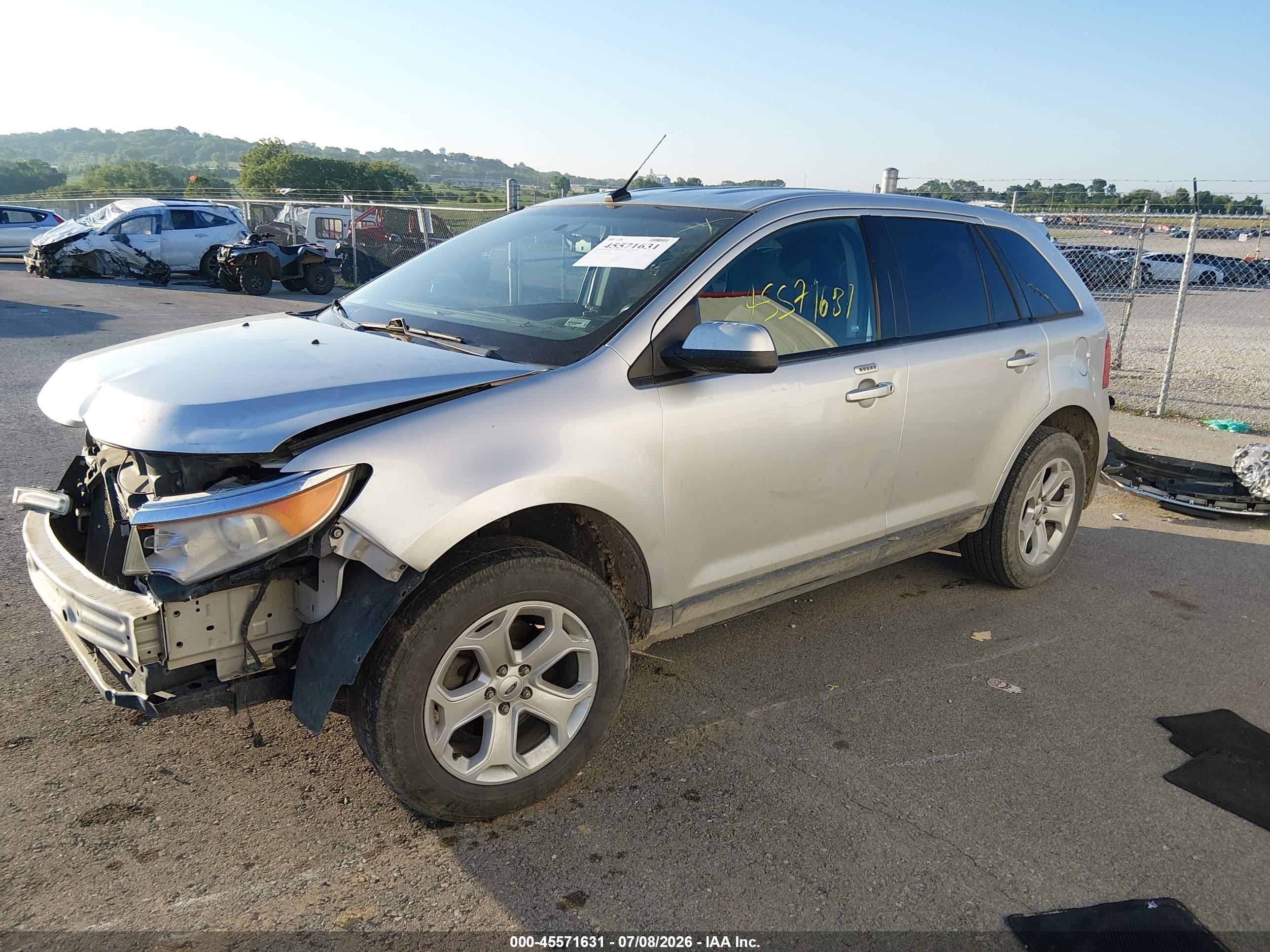 2012 Ford Edge Sel Silver vin: 2FMDK3JC6CBA03036