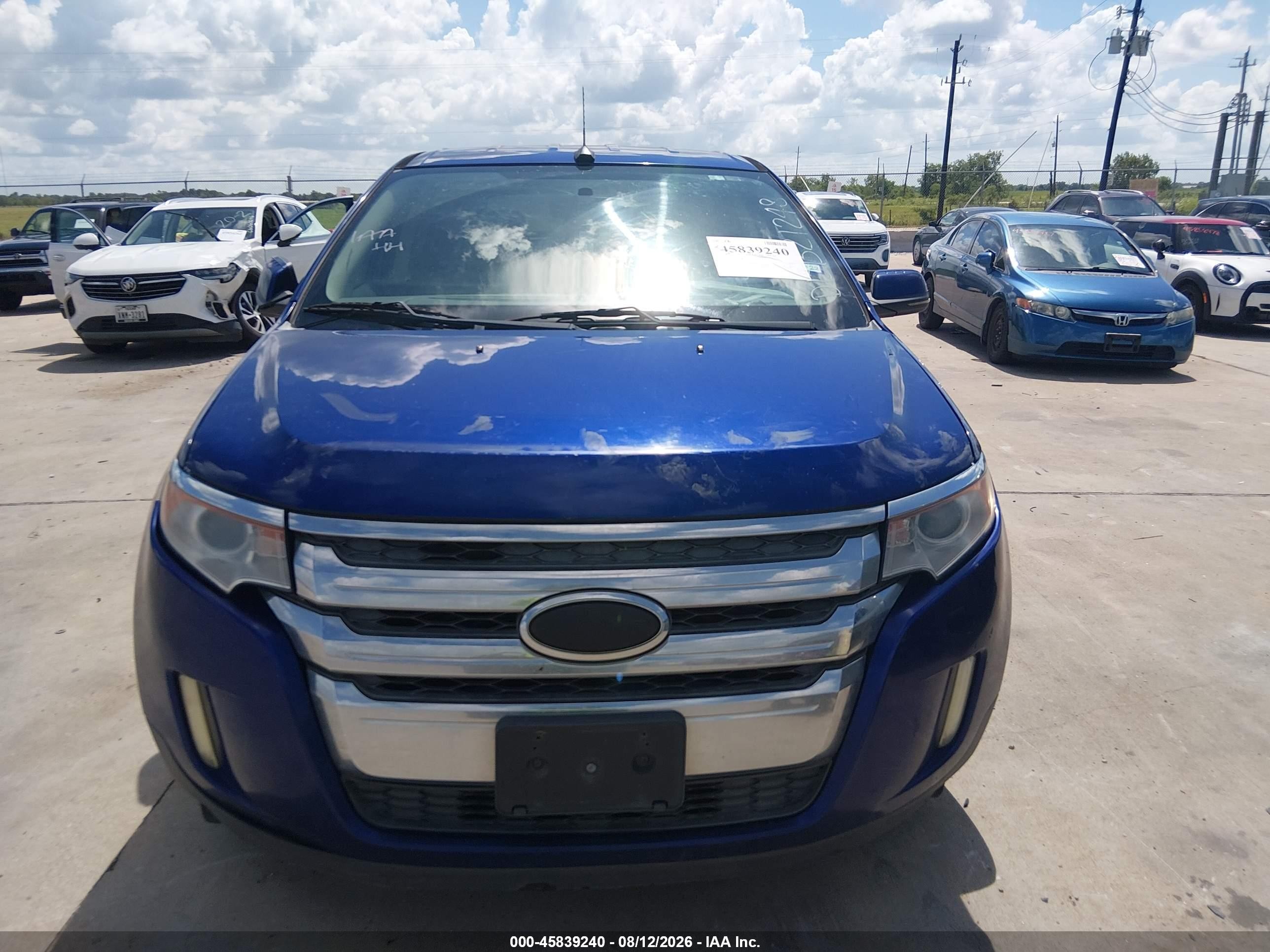 2013 Ford Edge Sel Синий vin: 2FMDK3JC6DBB21248