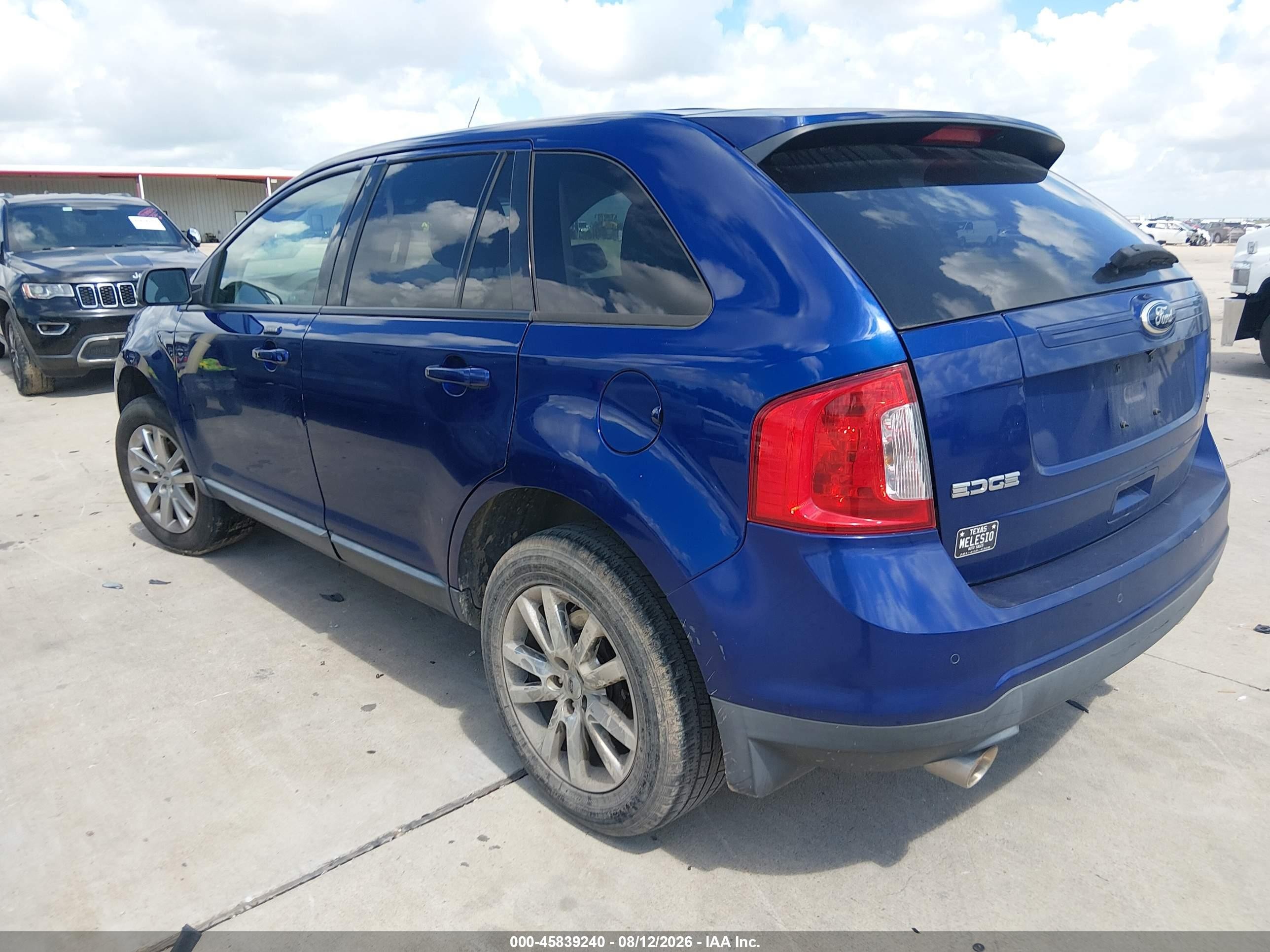 2013 Ford Edge Sel Синий vin: 2FMDK3JC6DBB21248