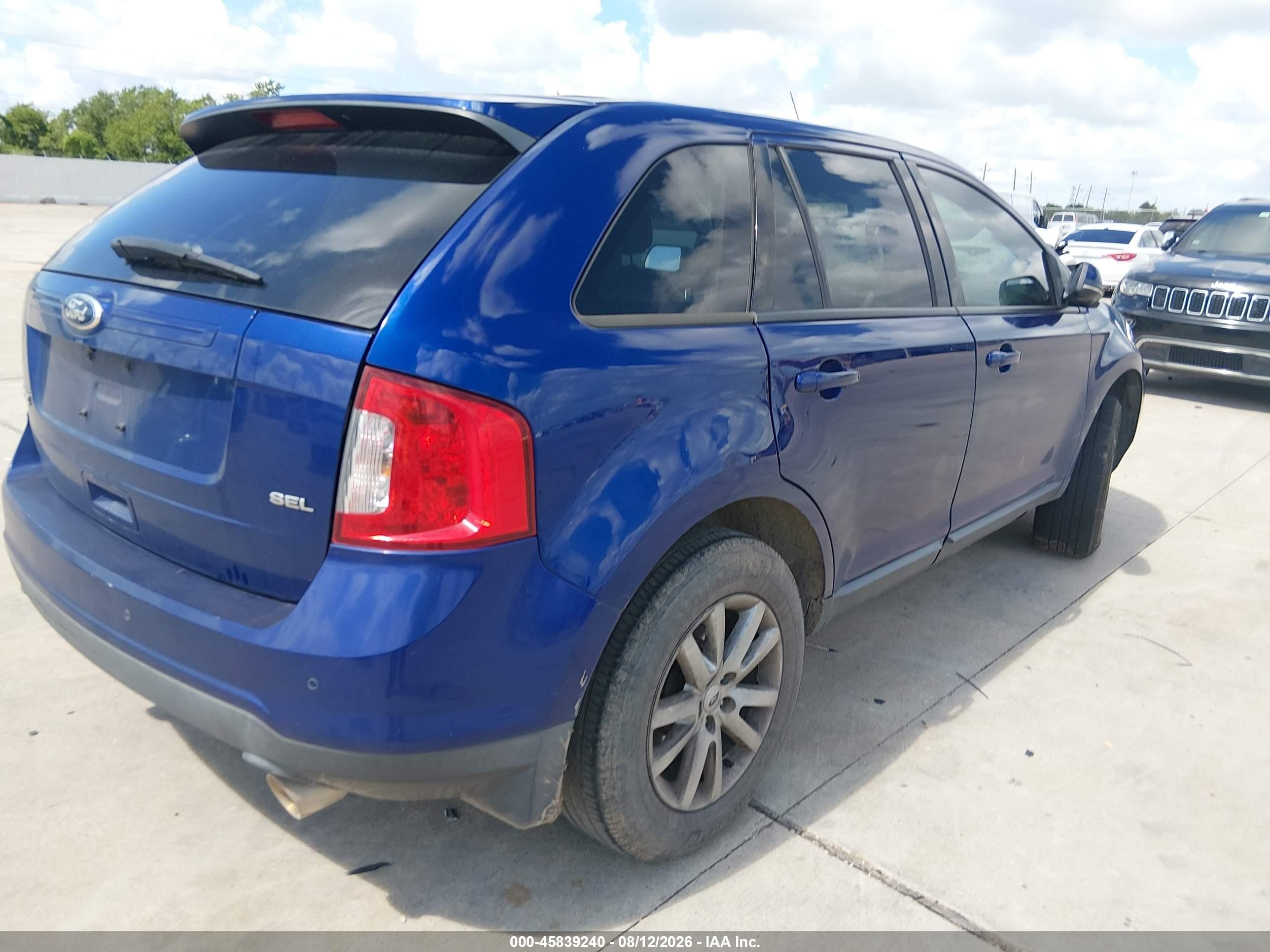 2013 Ford Edge Sel Синий vin: 2FMDK3JC6DBB21248