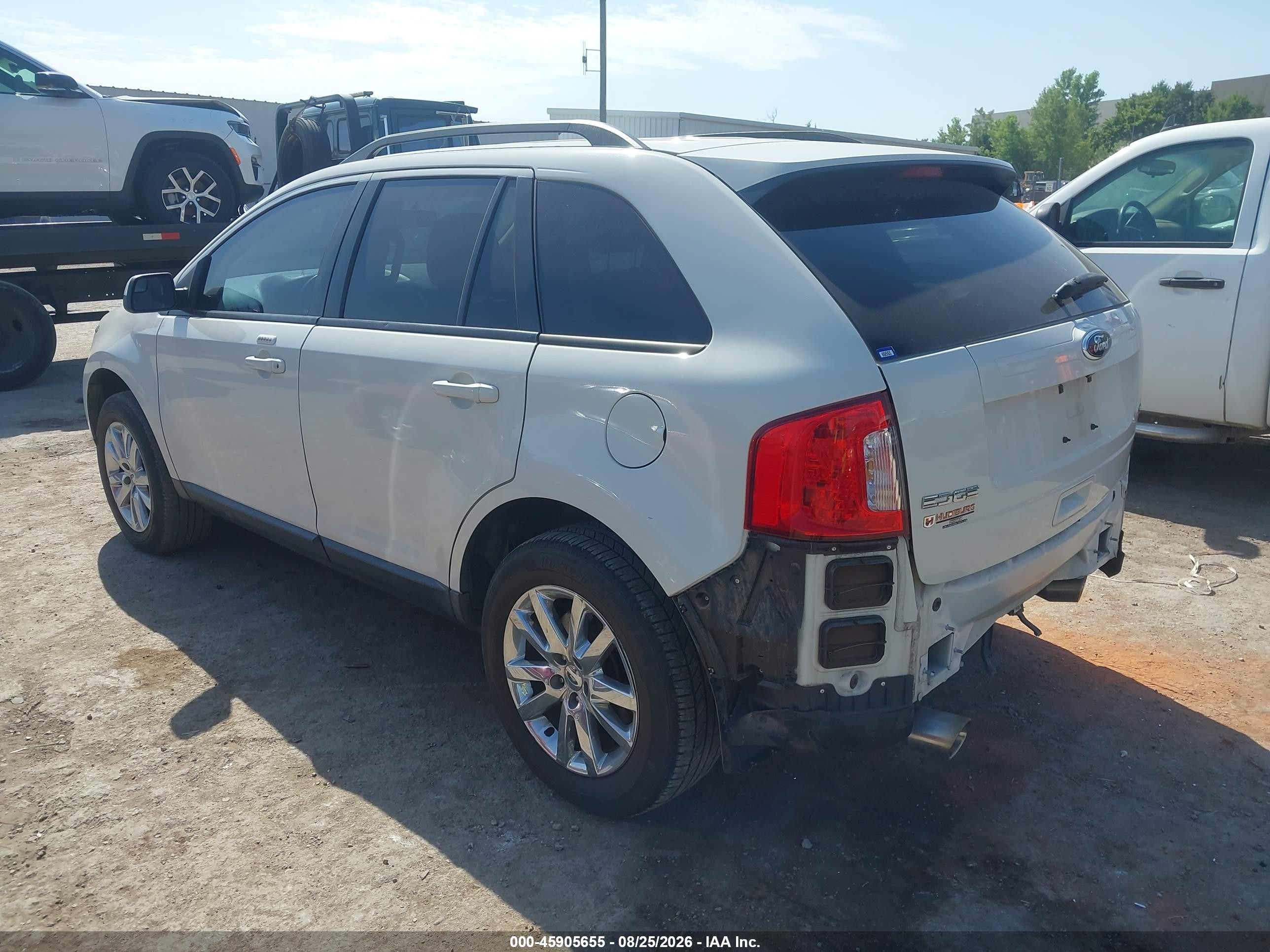 2013 Ford Edge Sel White vin: 2FMDK3JC6DBB58025