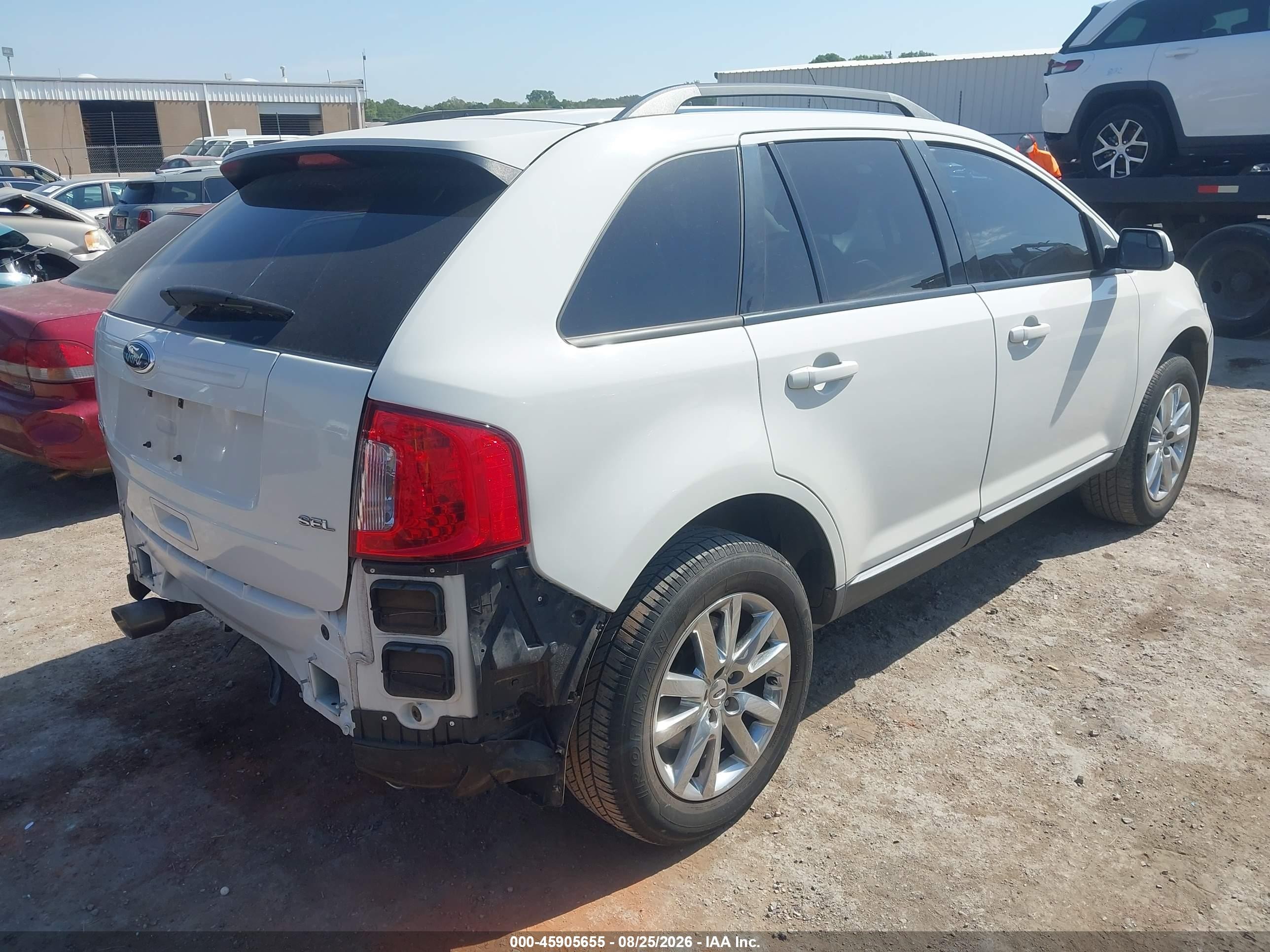 2013 Ford Edge Sel White vin: 2FMDK3JC6DBB58025