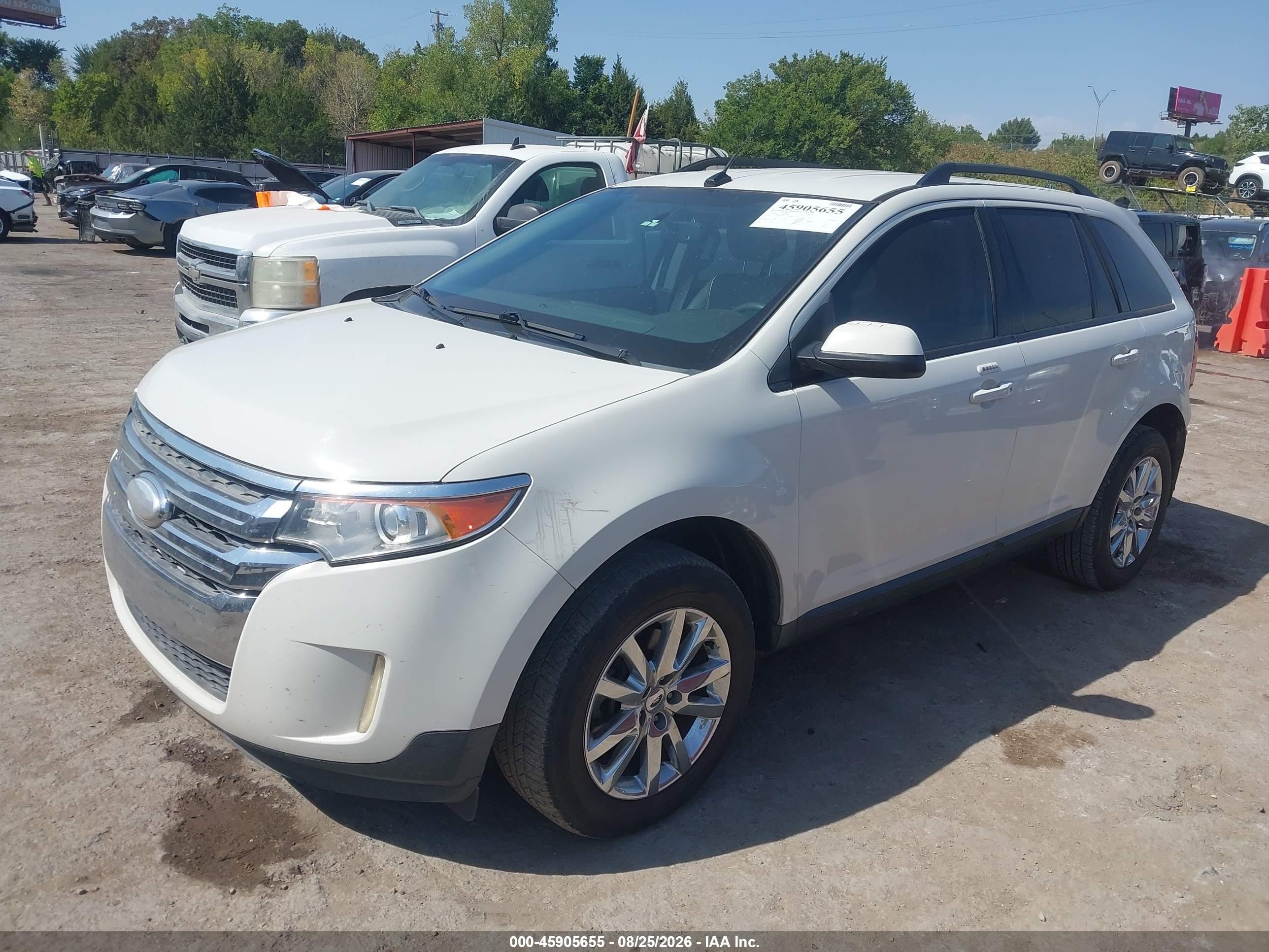 2013 Ford Edge Sel White vin: 2FMDK3JC6DBB58025