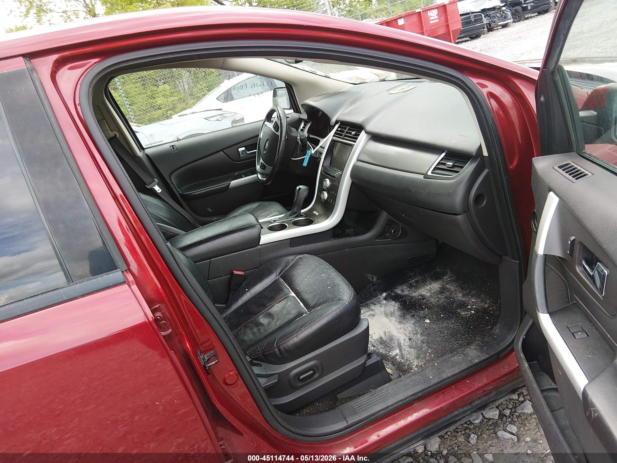 2013 Ford Edge Sel Red vin: 2FMDK3JC6DBB62902